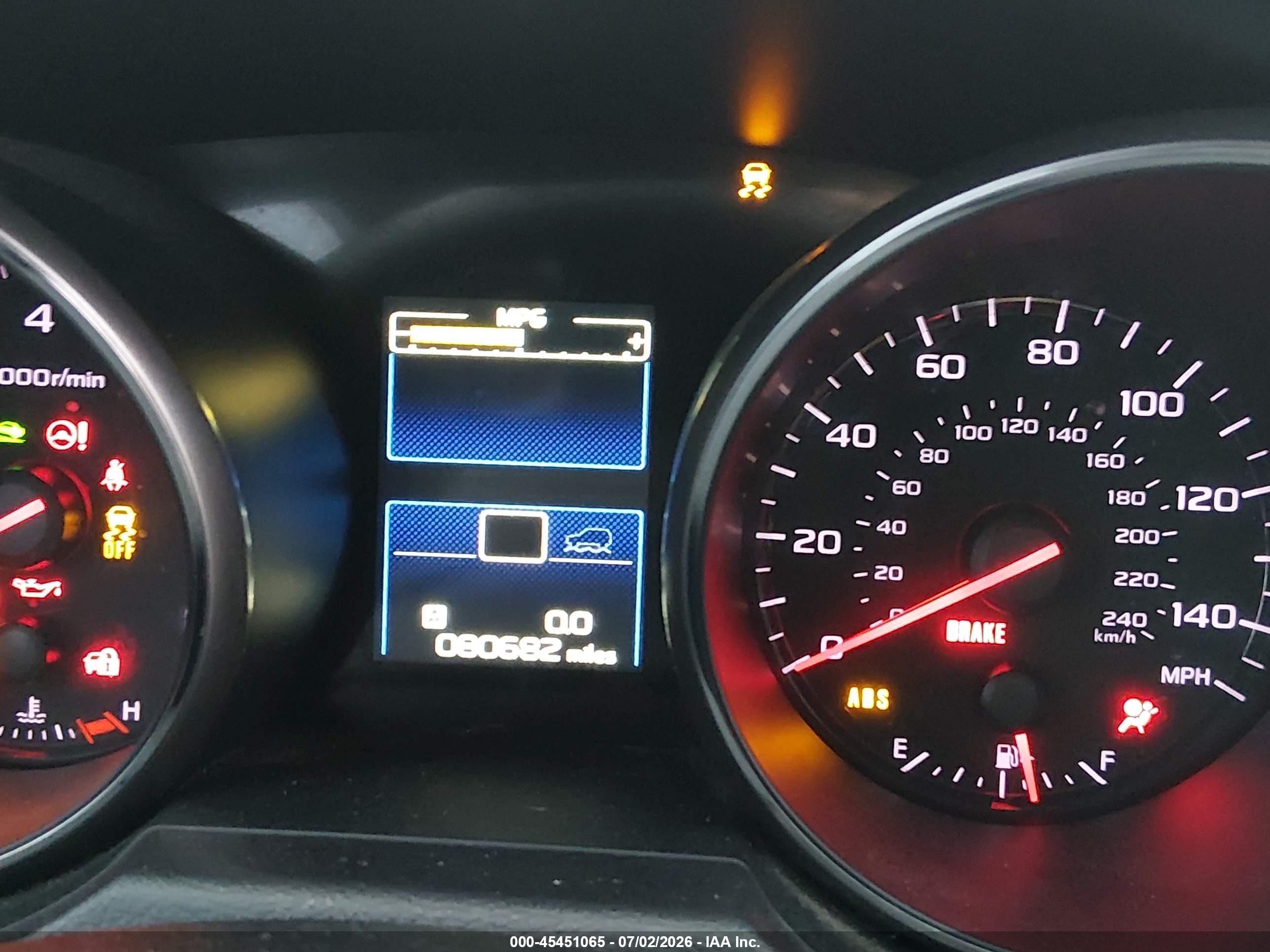 2015 Subaru Outback 2.5i Белый vin: 4S4BSAAC0F3214944
