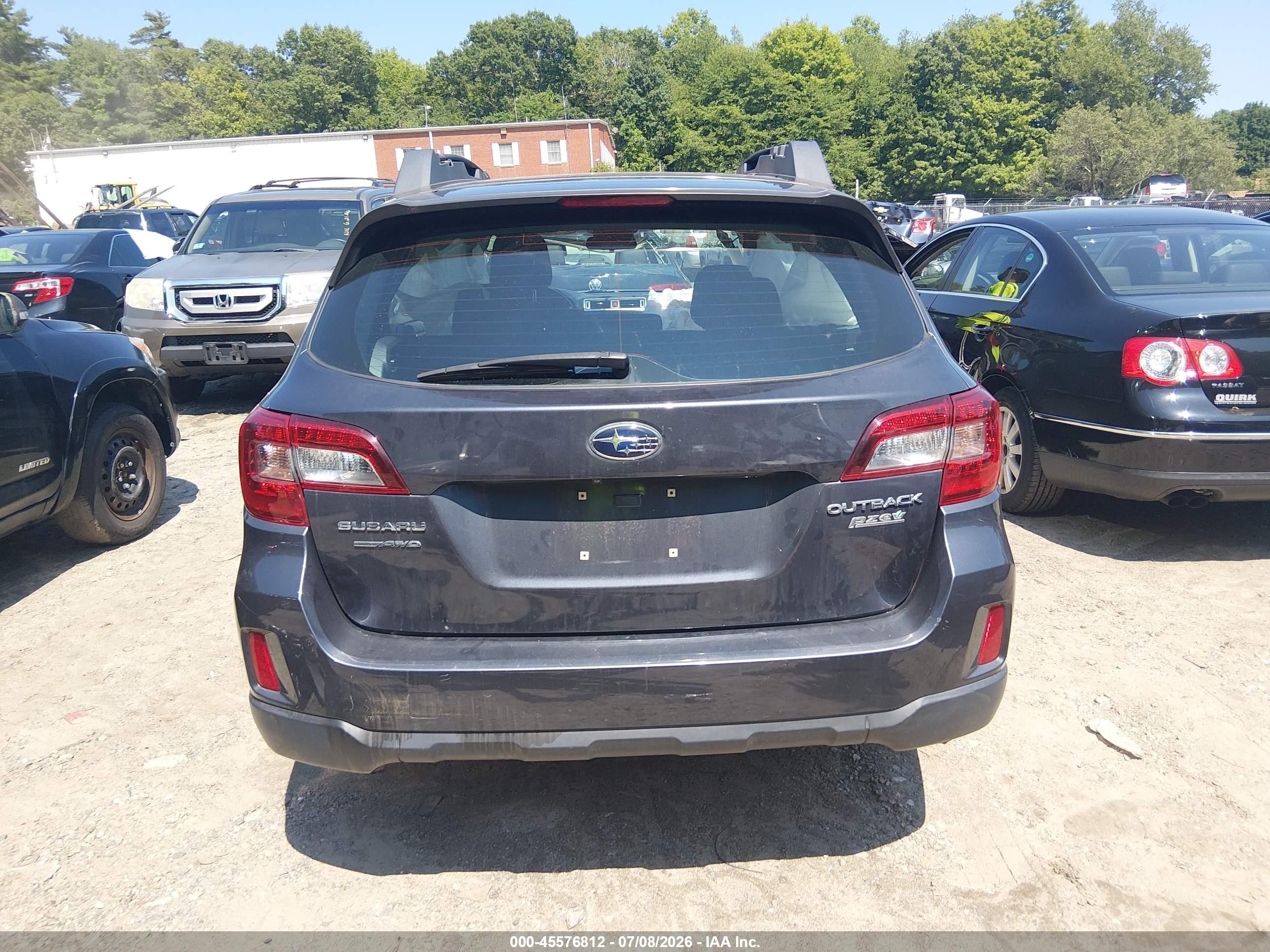 2015 Subaru Outback 2.5i Gray vin: 4S4BSAAC0F3332993
