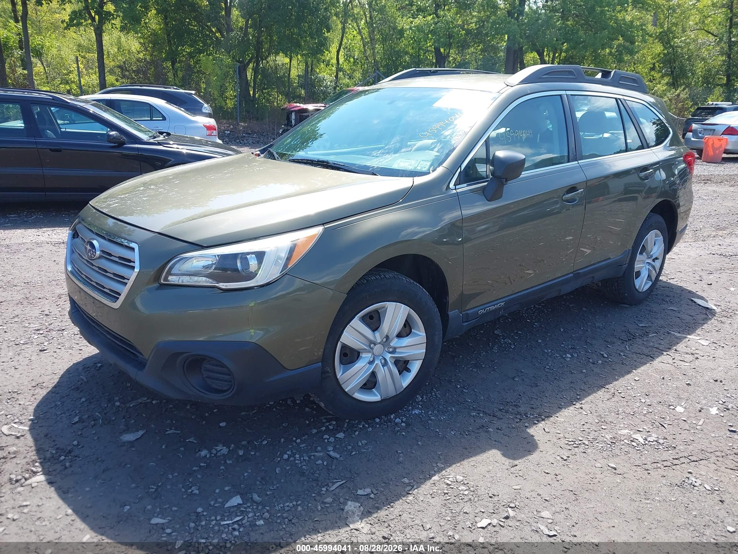 2015 Subaru Outback 2.5i Green vin: 4S4BSAAC2F3218204