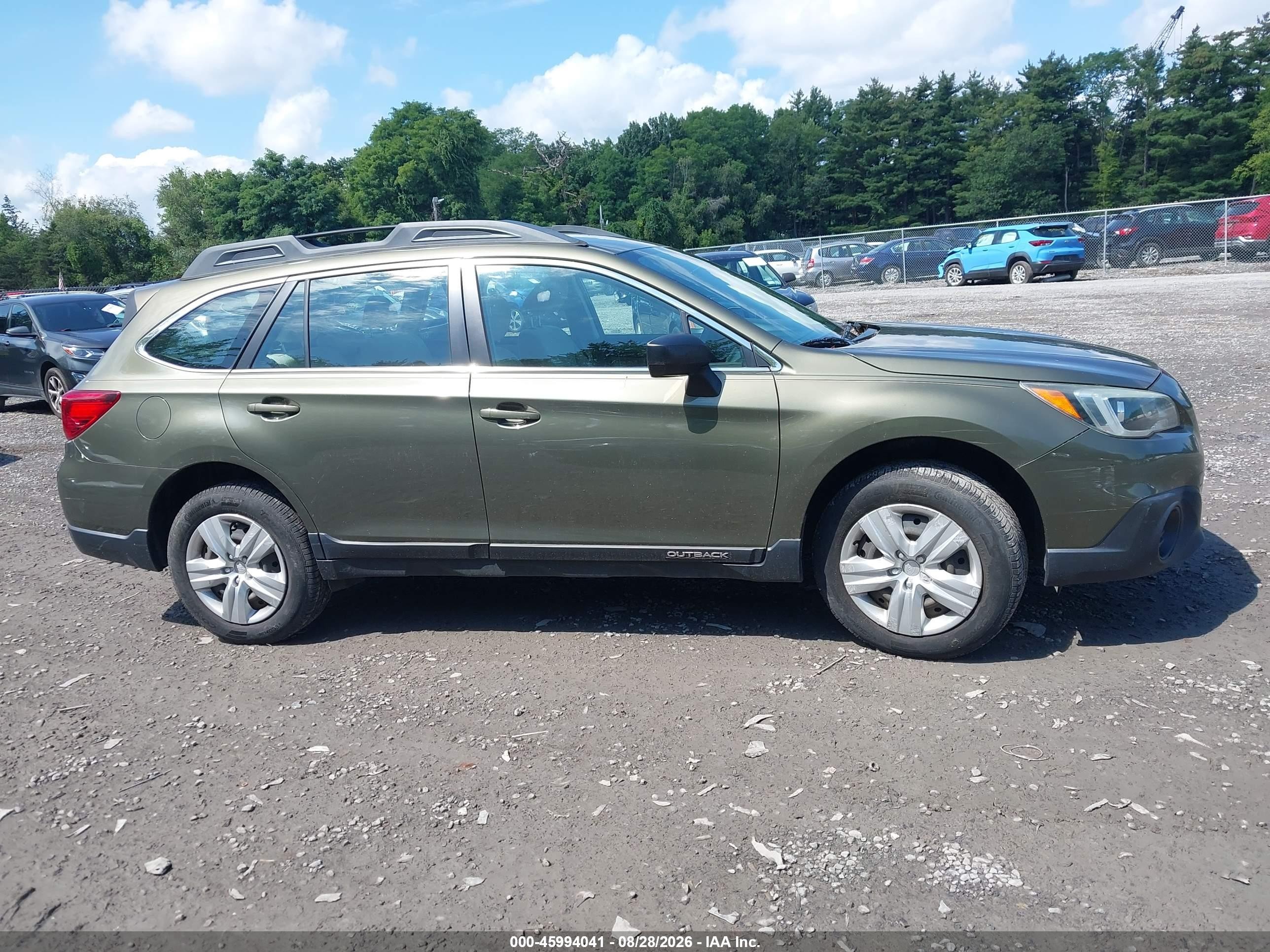 2015 Subaru Outback 2.5i Green vin: 4S4BSAAC2F3218204