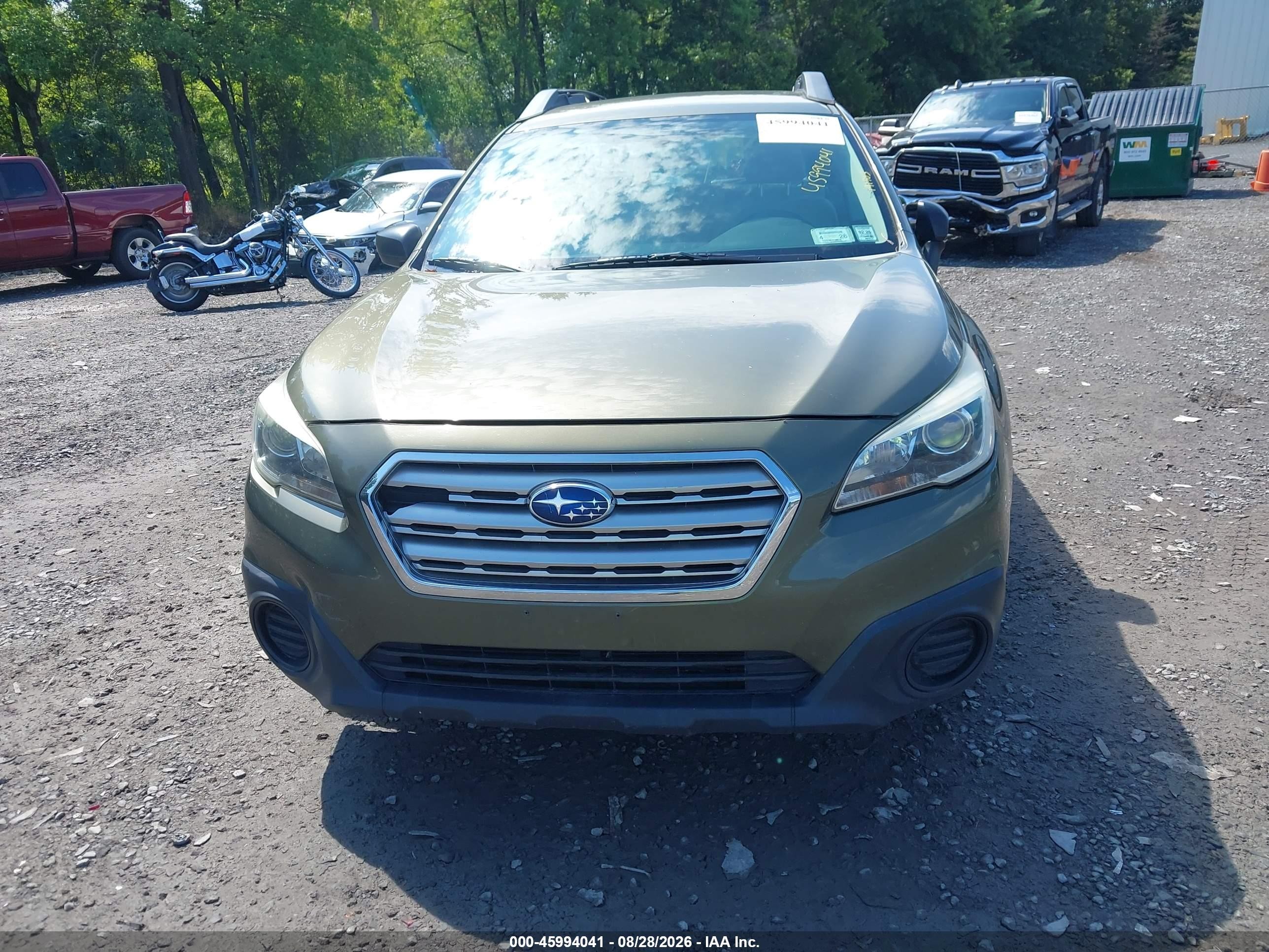 2015 Subaru Outback 2.5i Green vin: 4S4BSAAC2F3218204