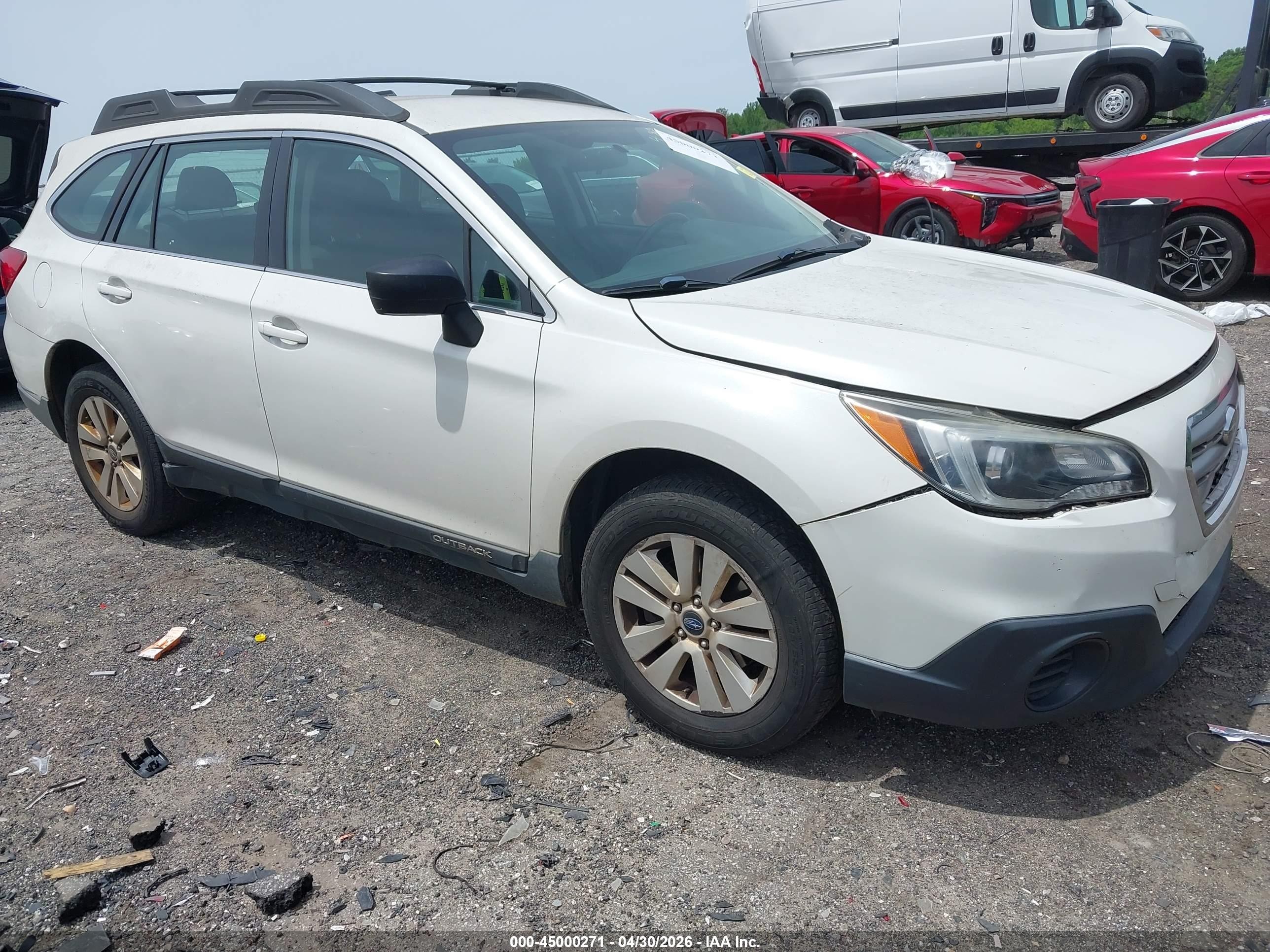 2017 Subaru Outback 2.5i White vin: 4S4BSAAC5H3391542