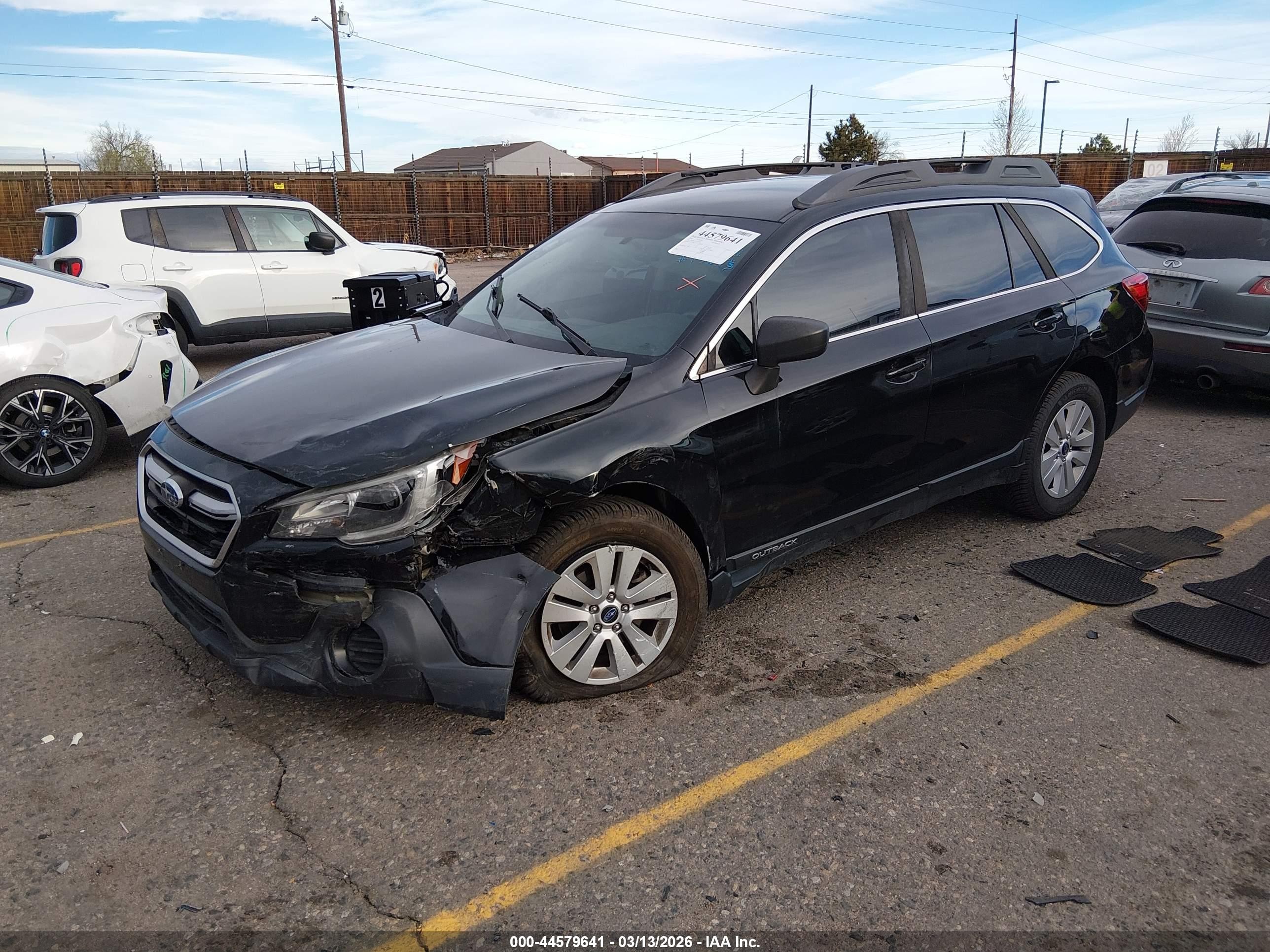 2018 Subaru Outback 2.5i Black vin: 4S4BSAAC7J3315262