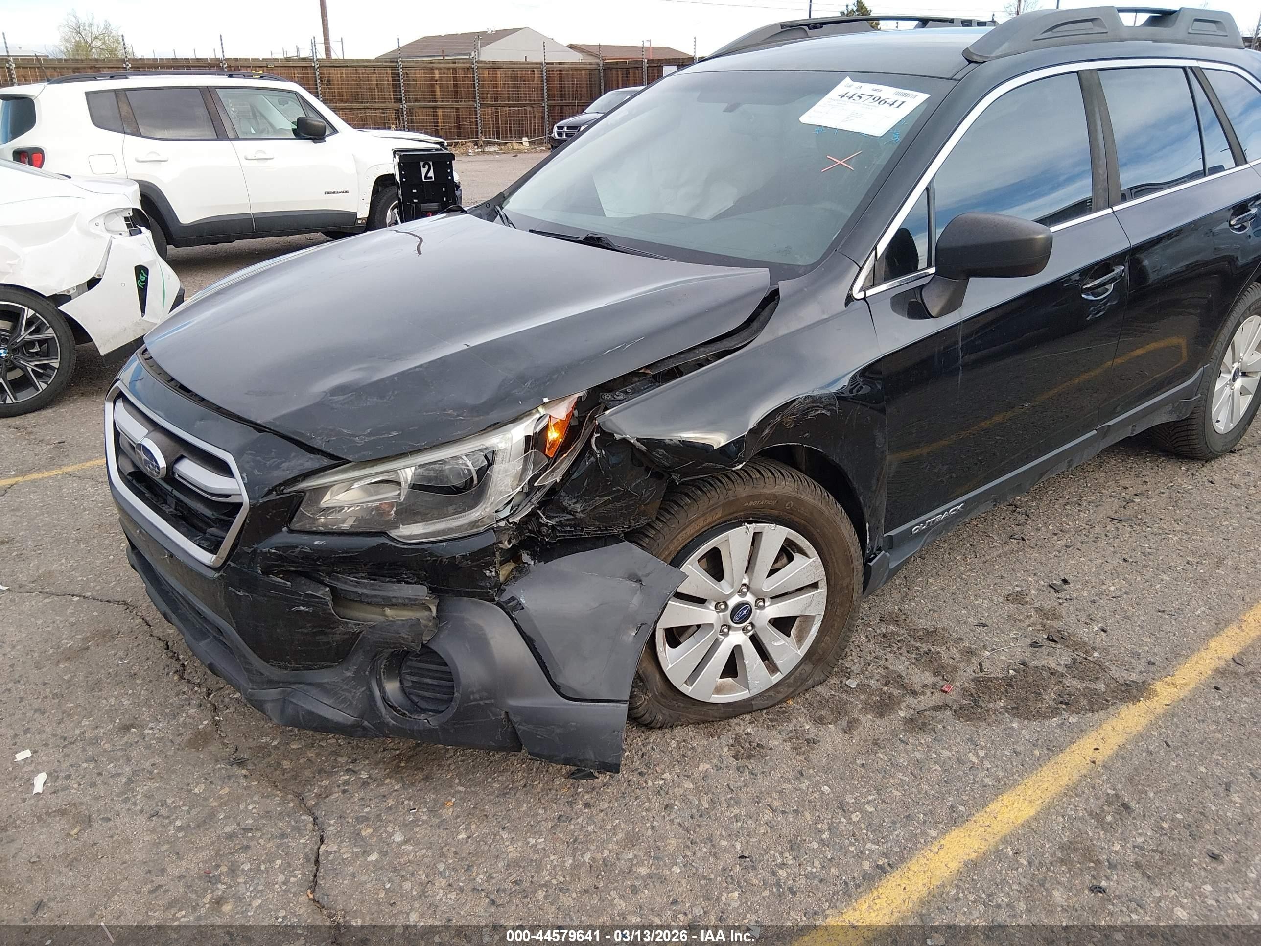 2018 Subaru Outback 2.5i Black vin: 4S4BSAAC7J3315262