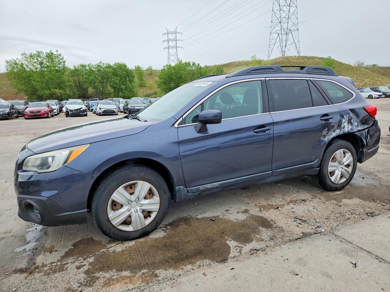 2015 Subaru Outback 2.5i Blue vin: 4S4BSAAC8F3352702