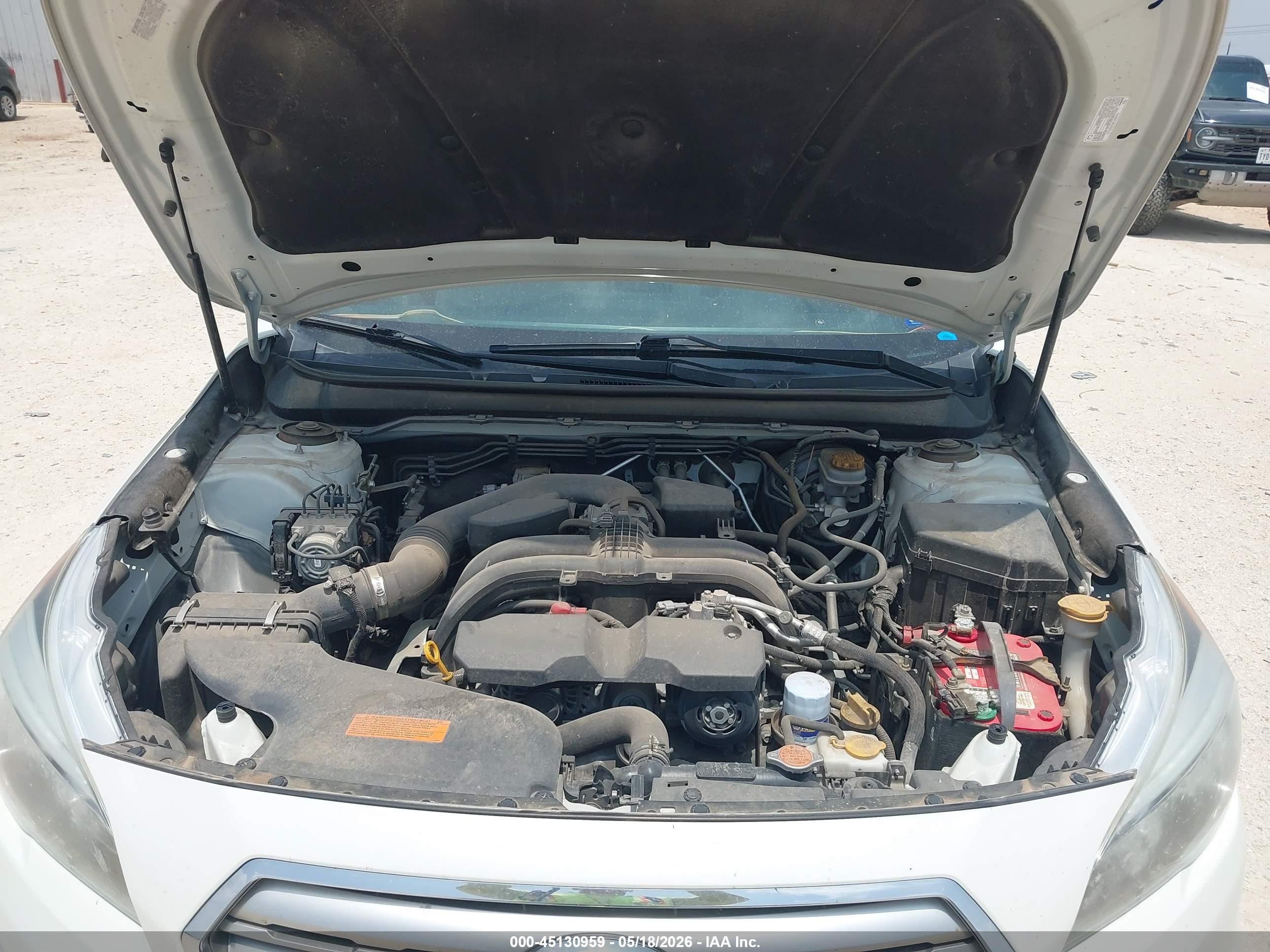 2015 Subaru Outback 2.5i White vin: 4S4BSAAC9F3252186