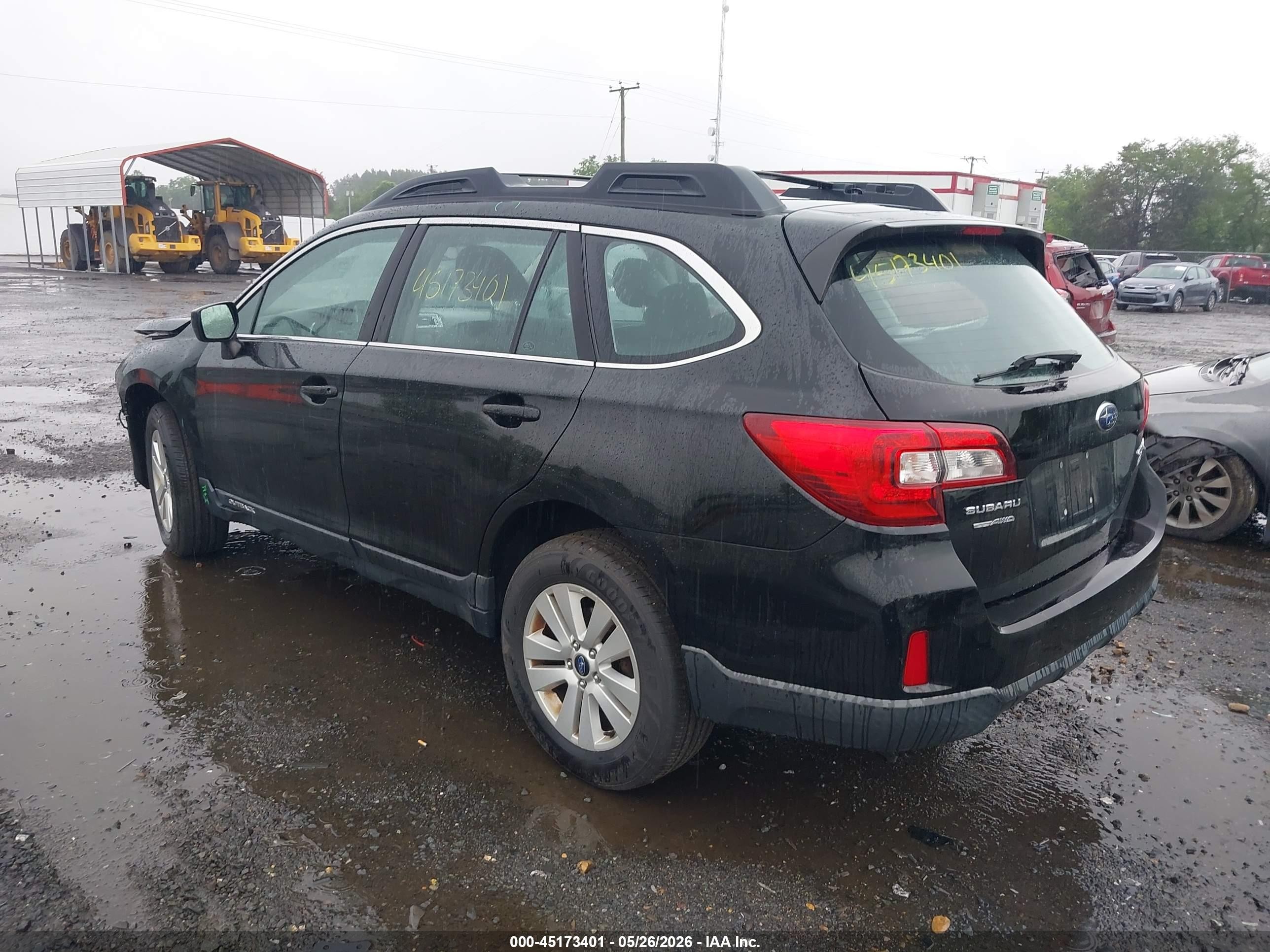 2017 Subaru Outback 2.5i Black vin: 4S4BSAAC9H3441276
