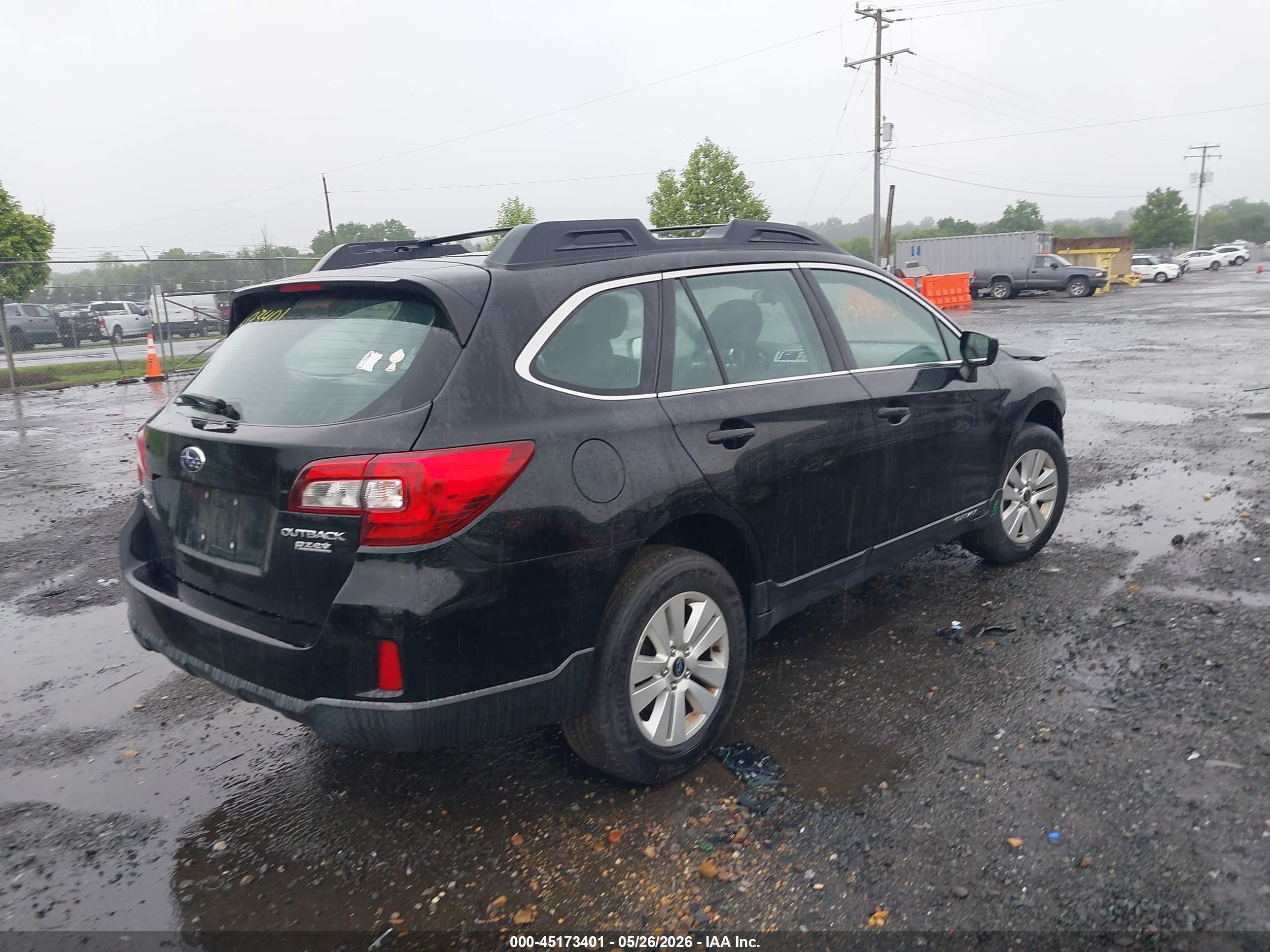 2017 Subaru Outback 2.5i Black vin: 4S4BSAAC9H3441276