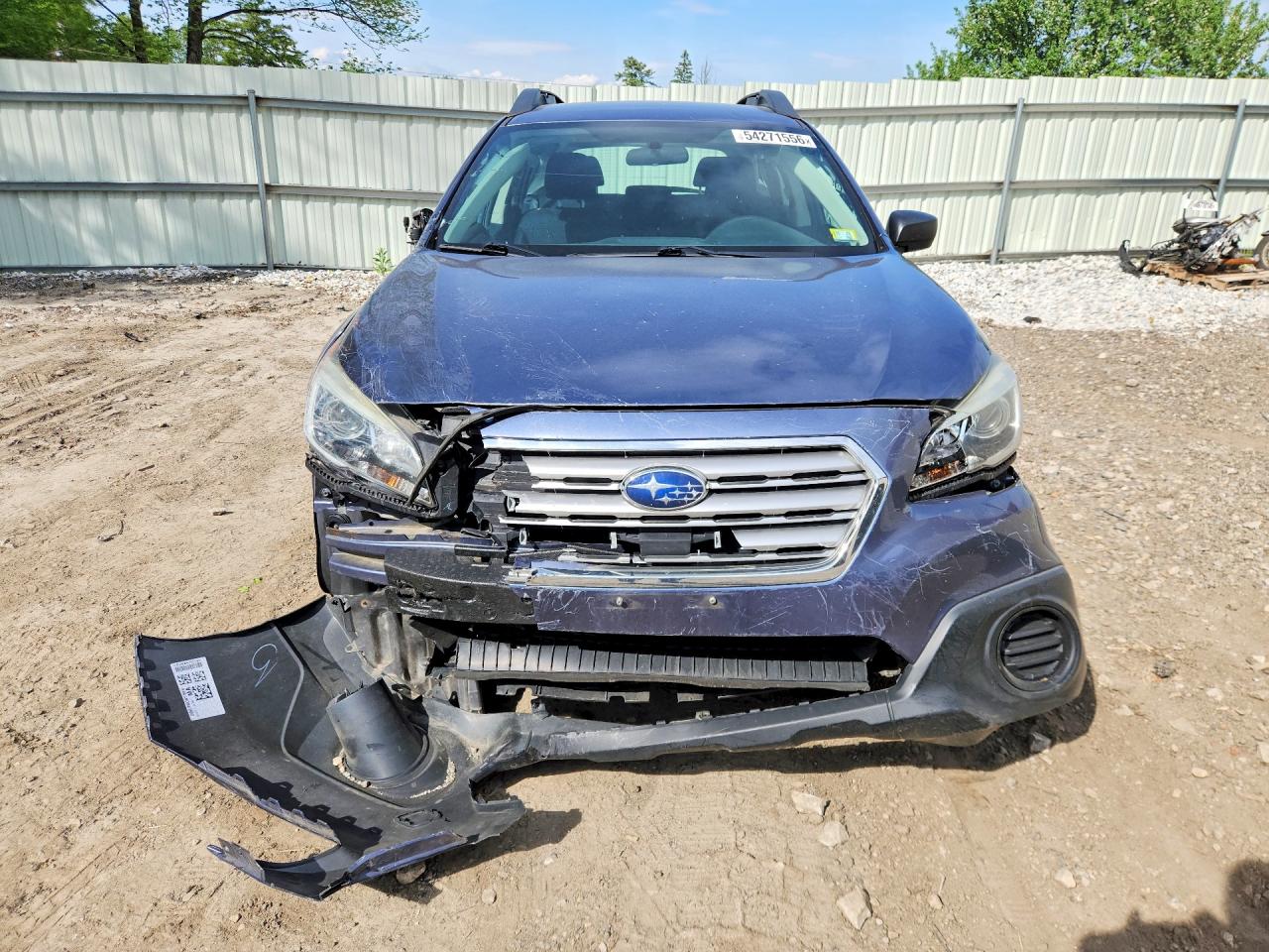 2015 Subaru Outback 2.5i Blue vin: 4S4BSAACXF3346707