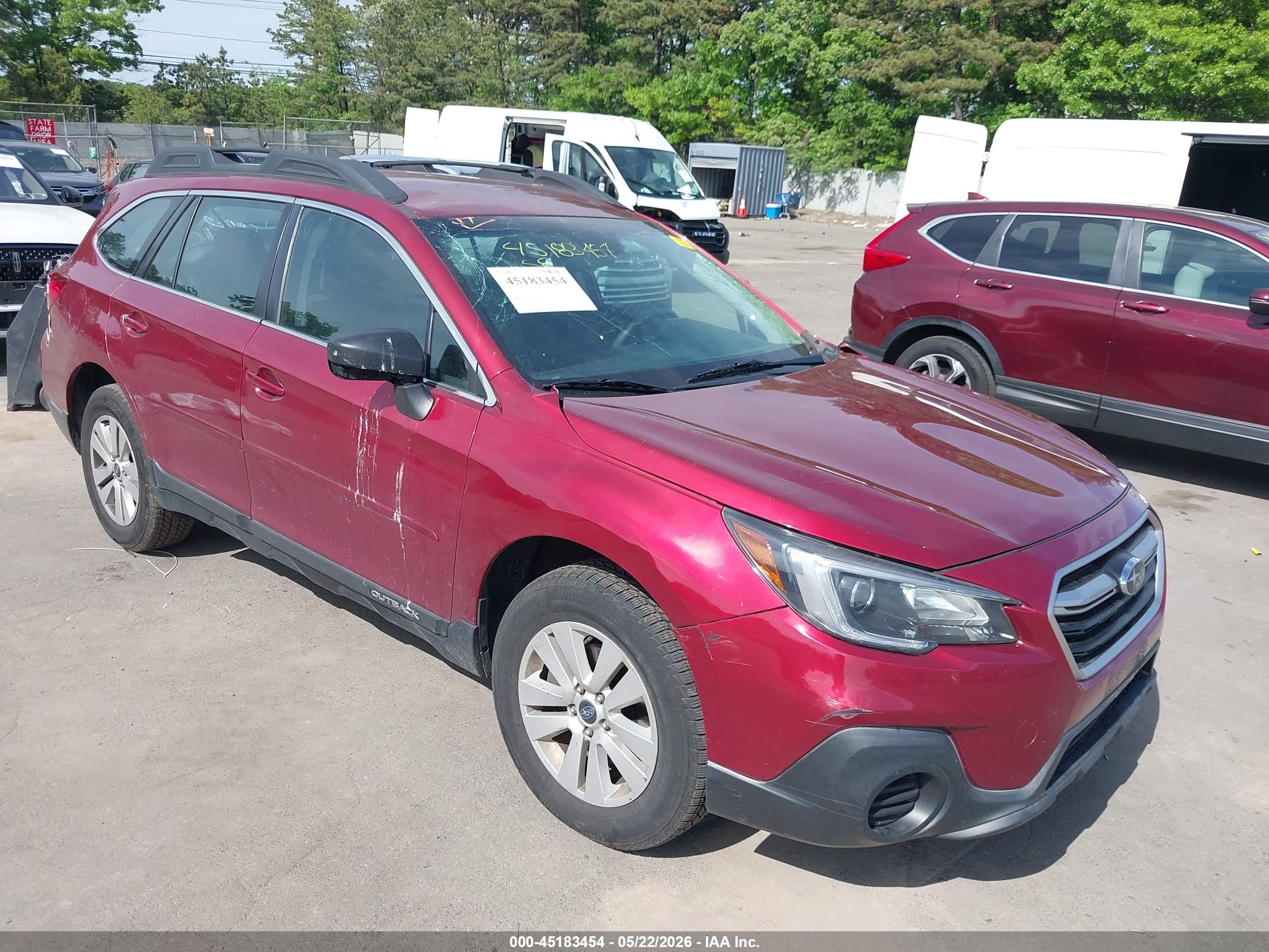 2019 Subaru Outback 2.5i Red vin: 4S4BSABC3K3389357