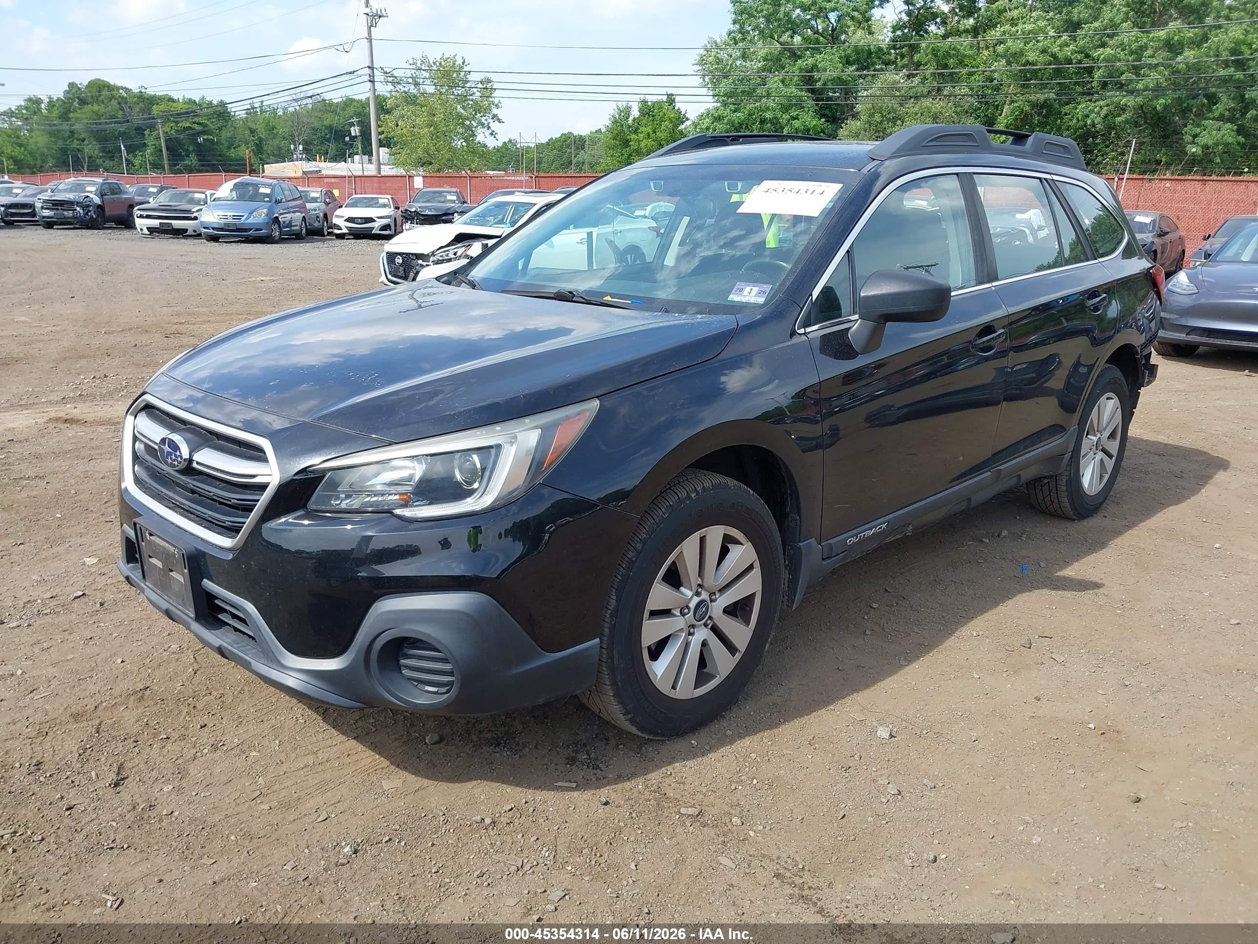 2019 Subaru Outback 2.5i Black vin: 4S4BSABC9K3322262
