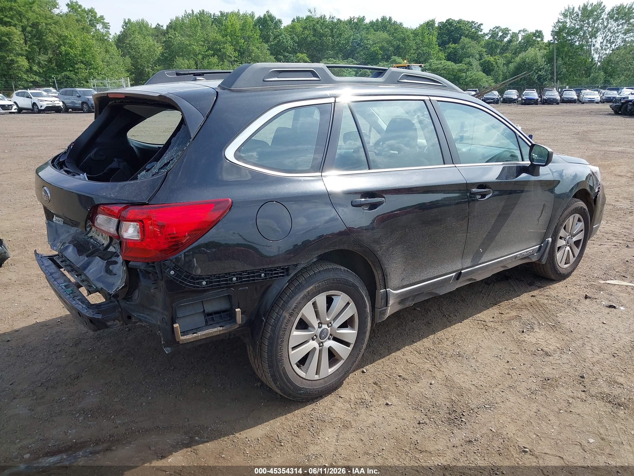 2019 Subaru Outback 2.5i Black vin: 4S4BSABC9K3322262