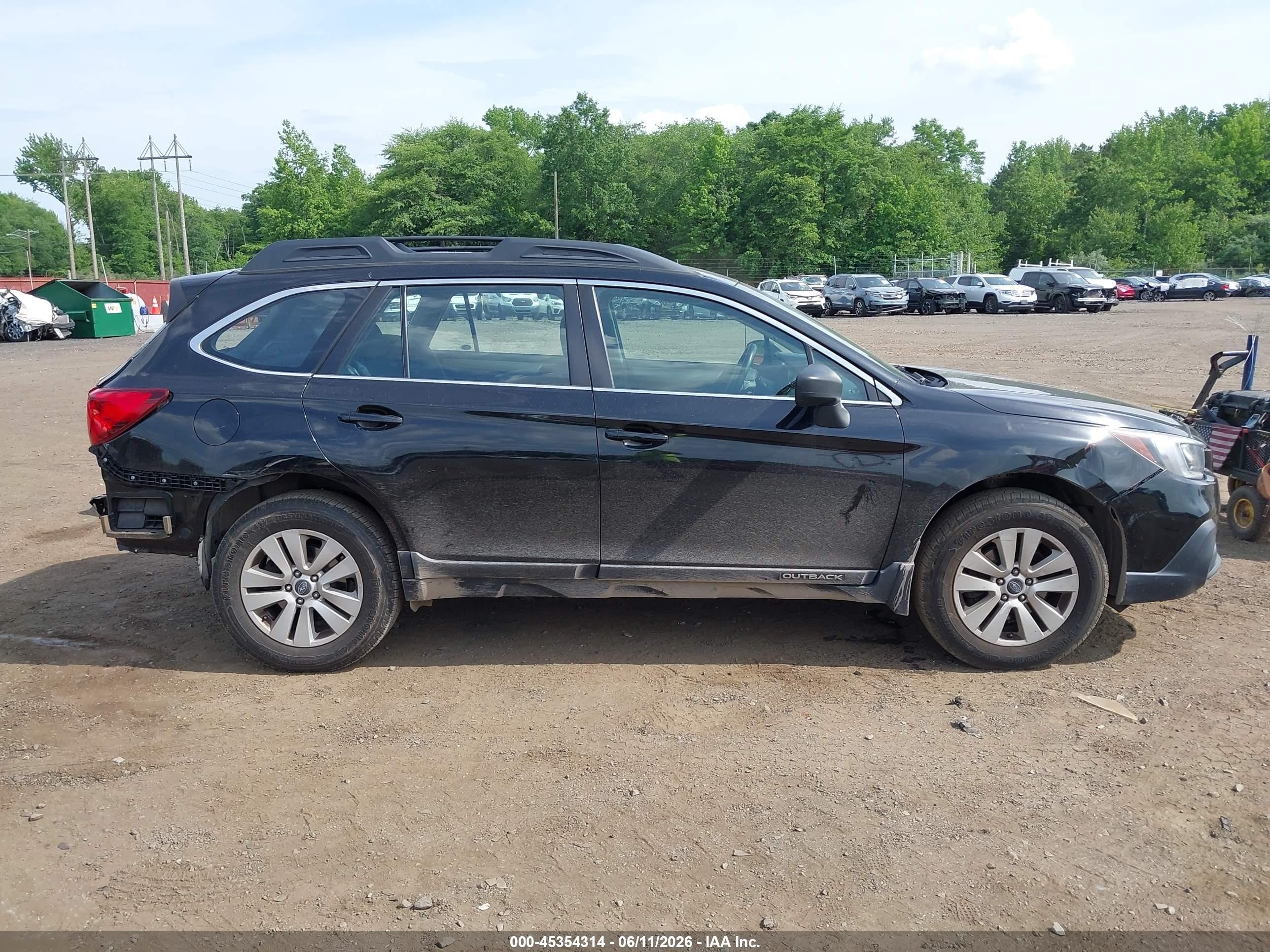 2019 Subaru Outback 2.5i Black vin: 4S4BSABC9K3322262