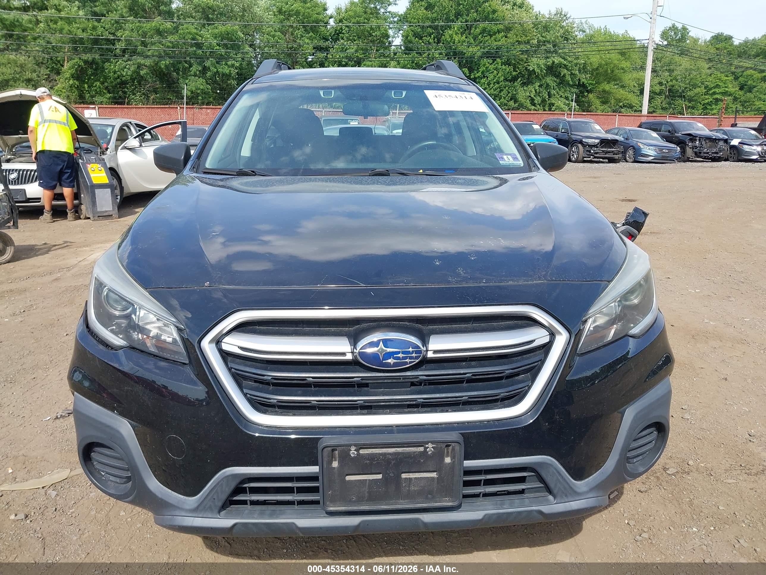 2019 Subaru Outback 2.5i Black vin: 4S4BSABC9K3322262