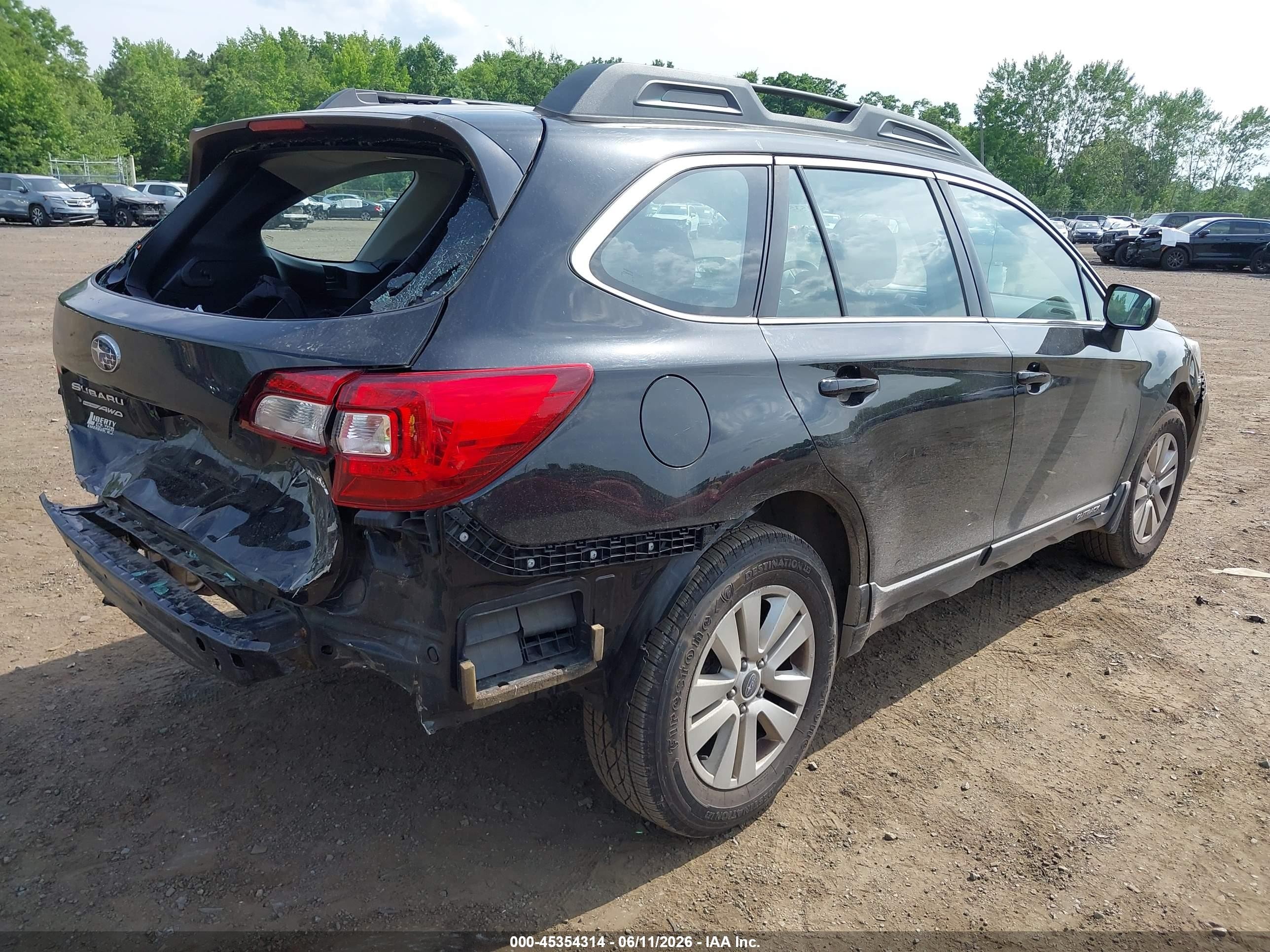 2019 Subaru Outback 2.5i Black vin: 4S4BSABC9K3322262