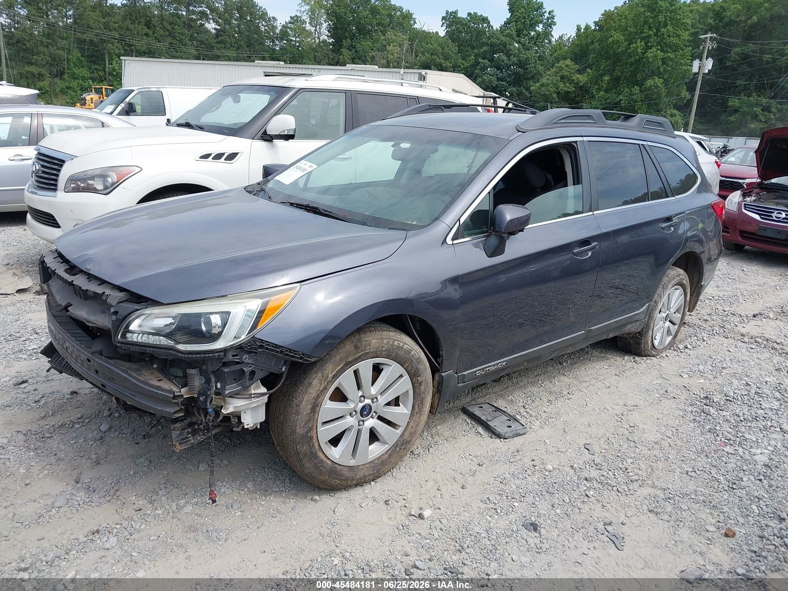 2015 Subaru Outback 2.5i Premium Серый vin: 4S4BSACC1F3215615