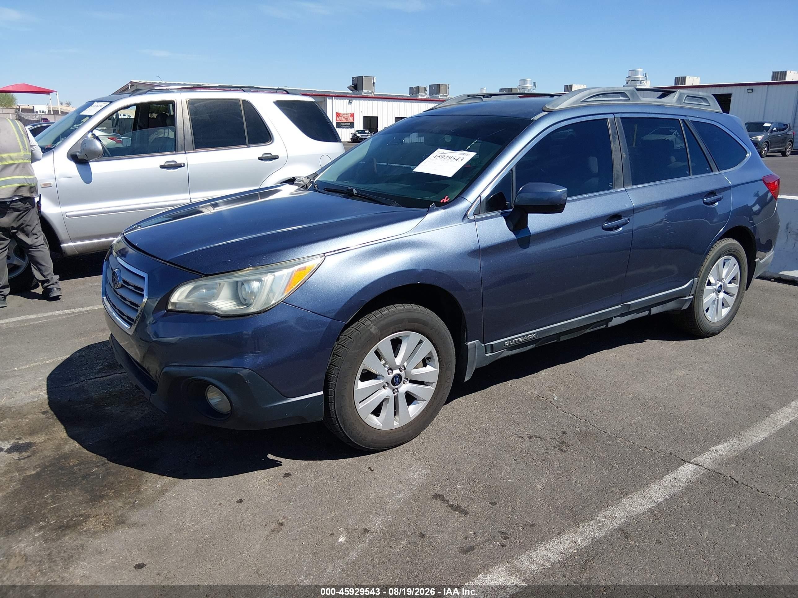 2015 Subaru Outback 2.5i Premium Blue vin: 4S4BSACC2F3238885