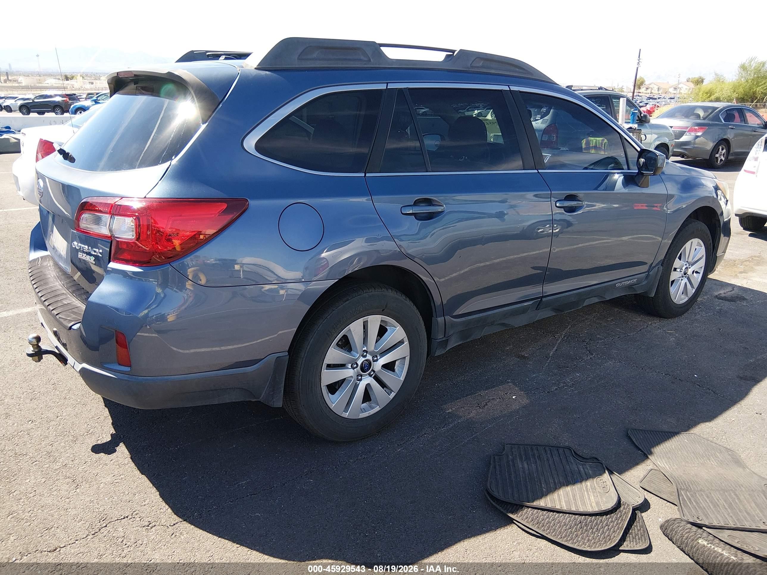 2015 Subaru Outback 2.5i Premium Blue vin: 4S4BSACC2F3238885