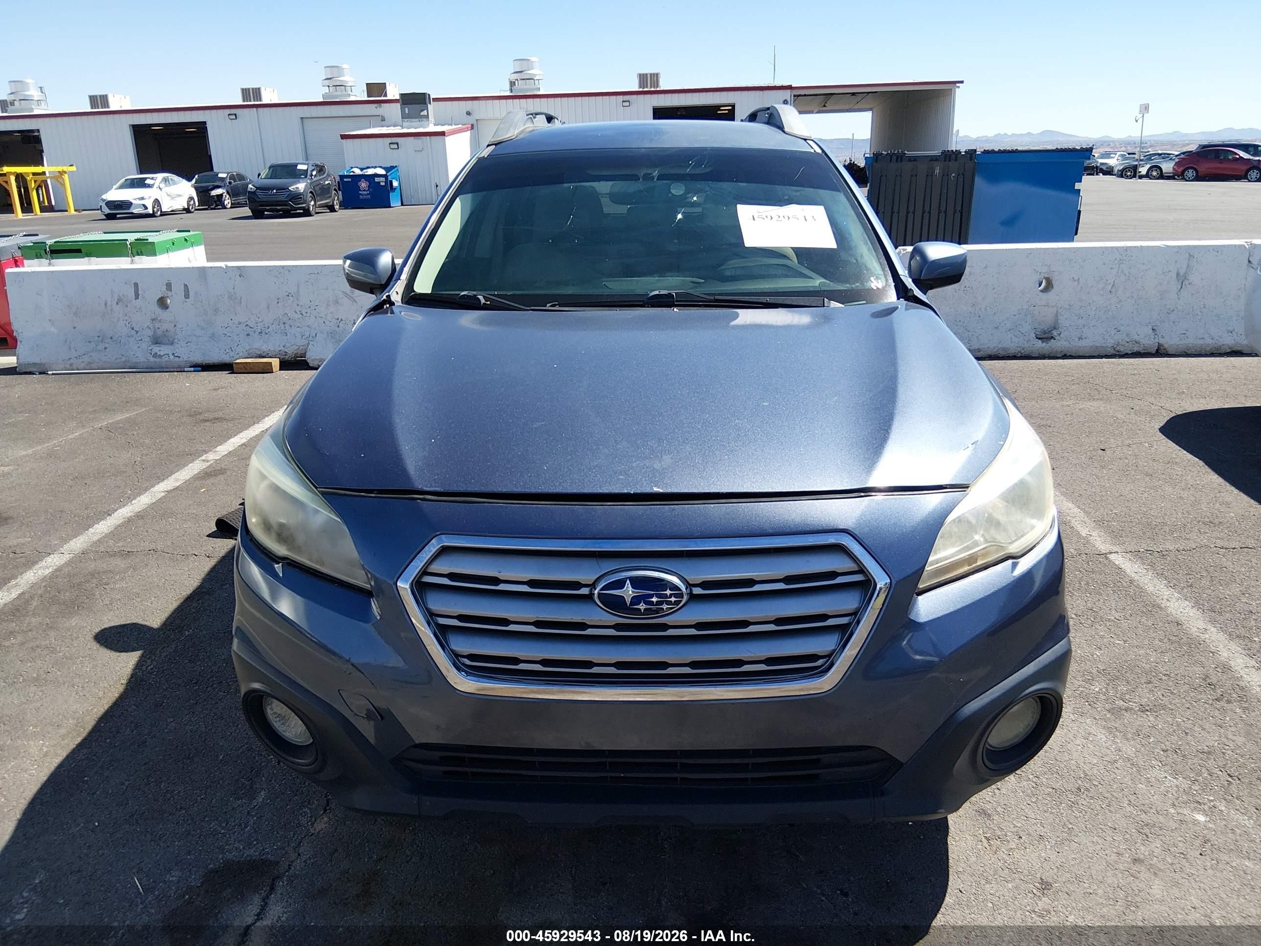 2015 Subaru Outback 2.5i Premium Blue vin: 4S4BSACC2F3238885