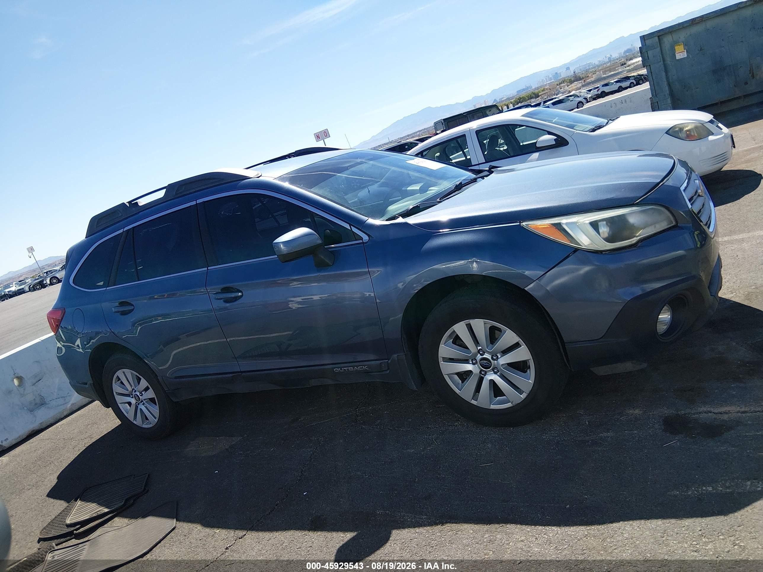 2015 Subaru Outback 2.5i Premium Blue vin: 4S4BSACC2F3238885