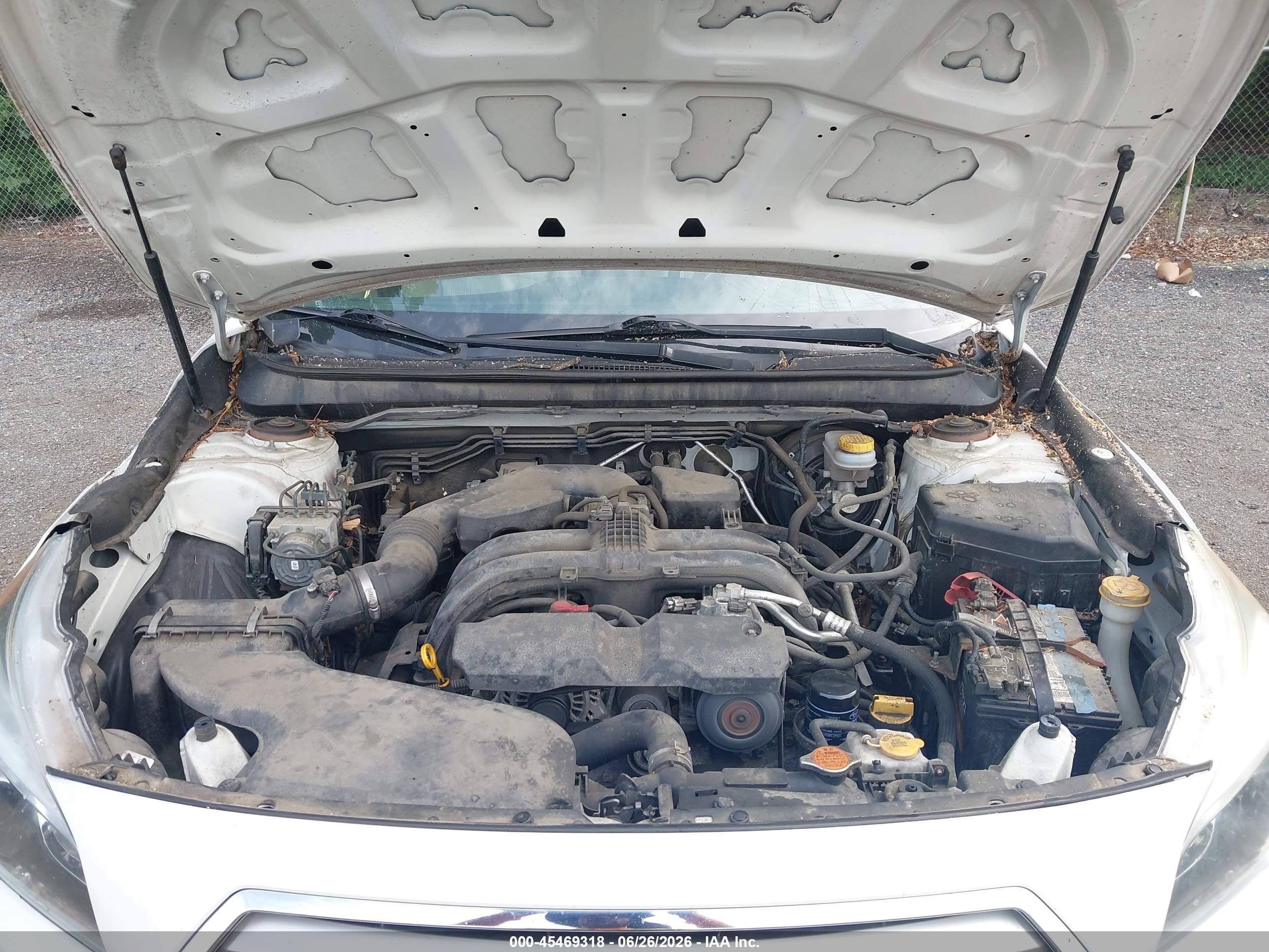 2015 Subaru Outback 2.5i Premium White vin: 4S4BSACC3F3212019
