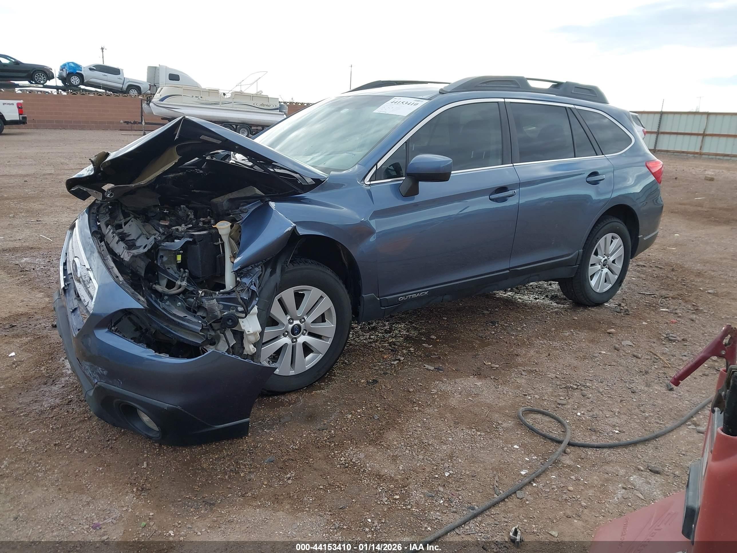 2015 Subaru Outback 2.5i Premium Blue vin: 4S4BSACC4F3348384