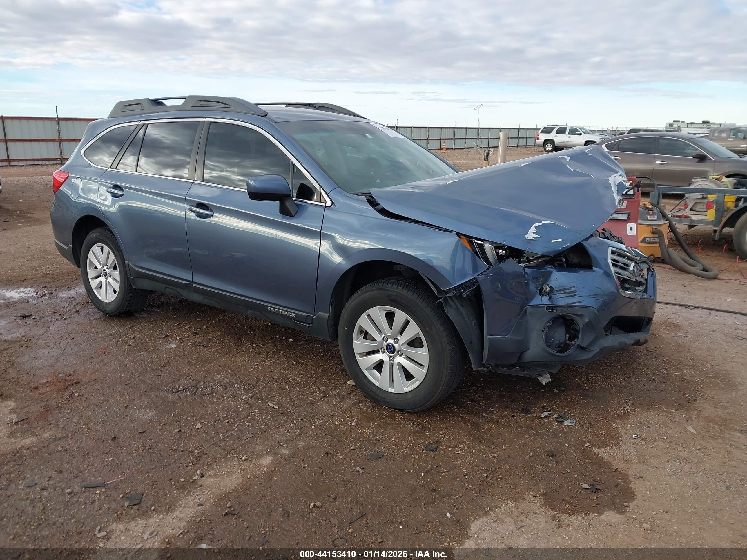 2015 Subaru Outback 2.5i Premium Blue vin: 4S4BSACC4F3348384