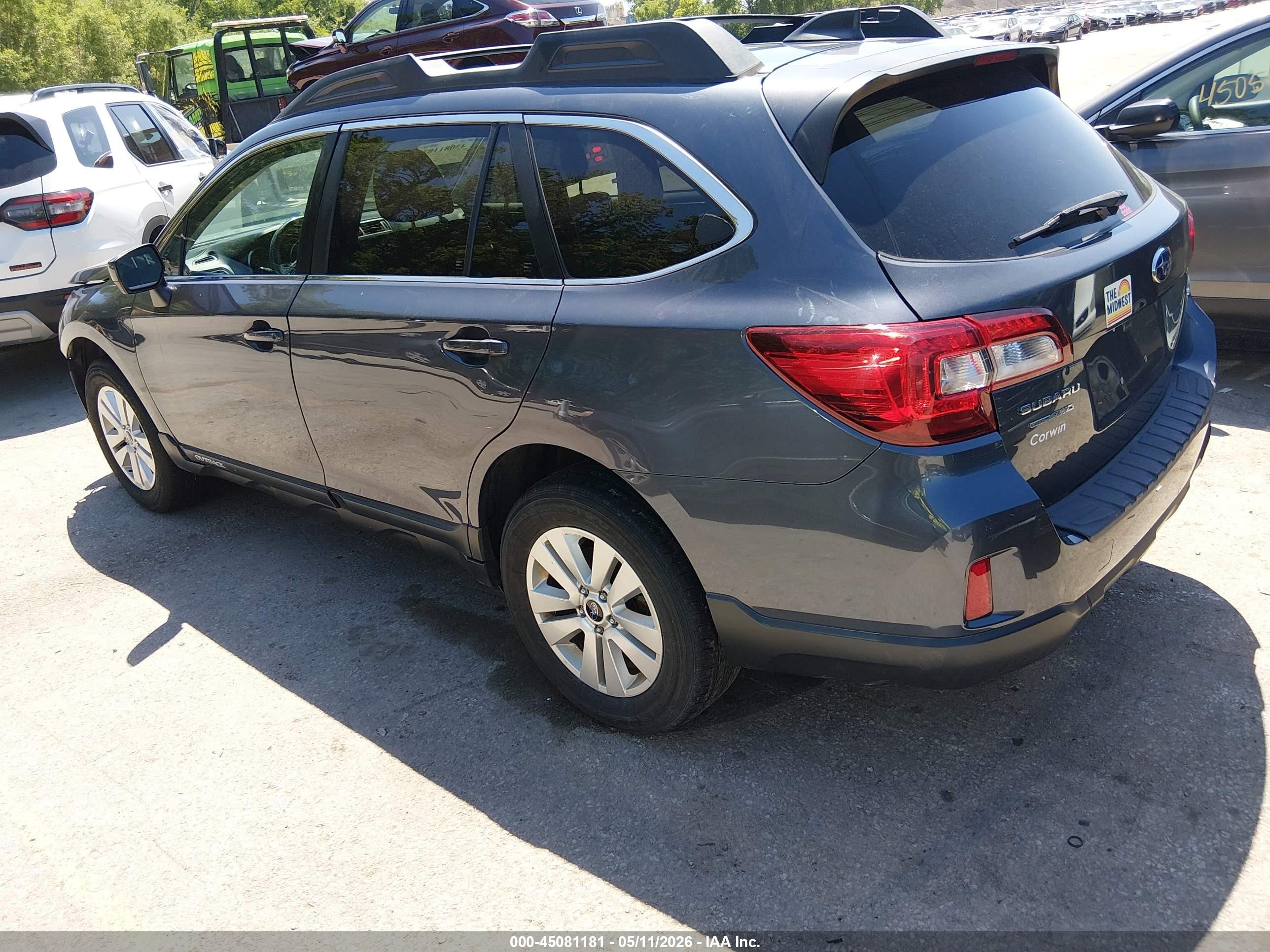 2017 Subaru Outback 2.5i Premium Серый vin: 4S4BSACC5H3254999