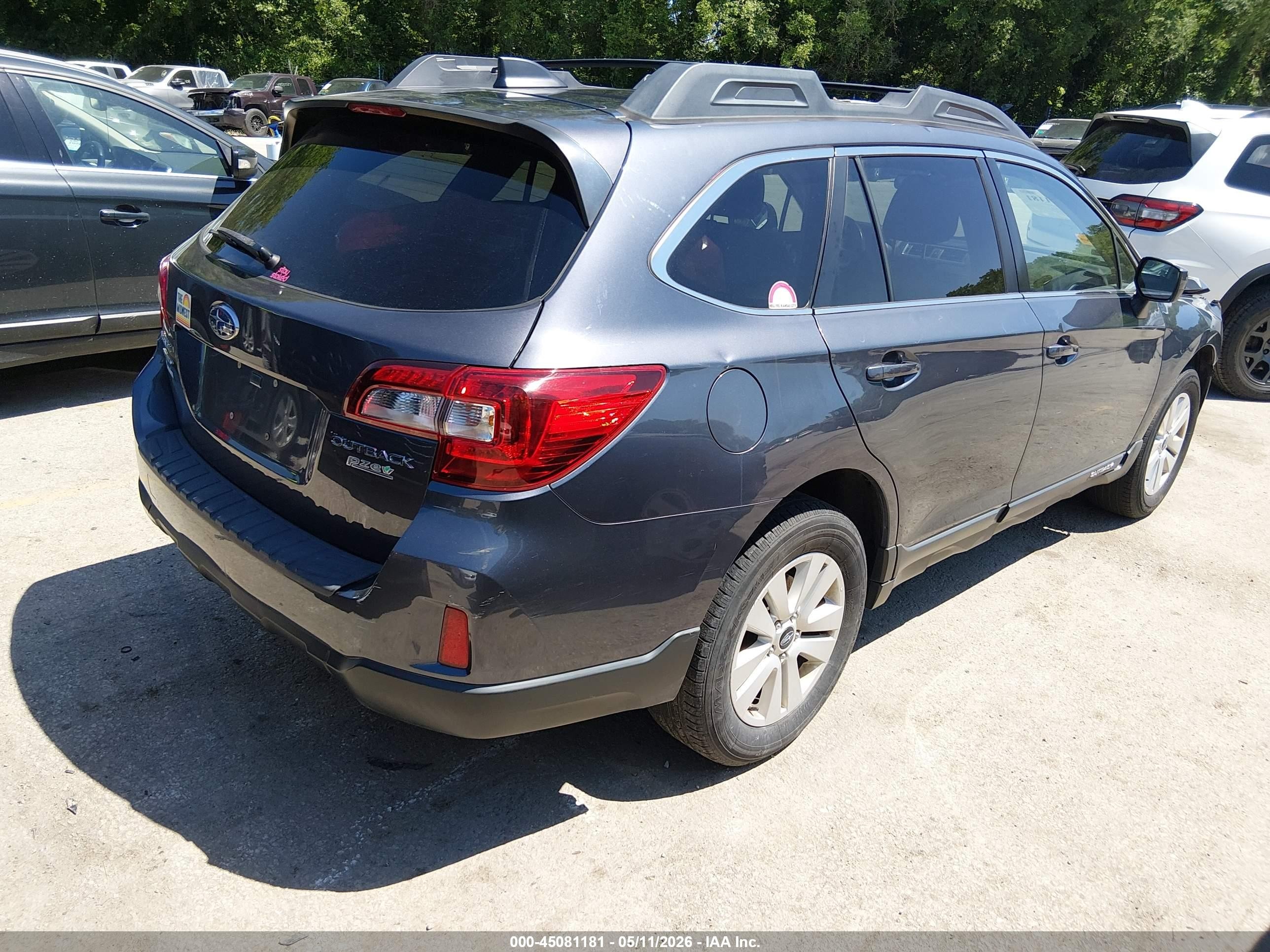 2017 Subaru Outback 2.5i Premium Серый vin: 4S4BSACC5H3254999