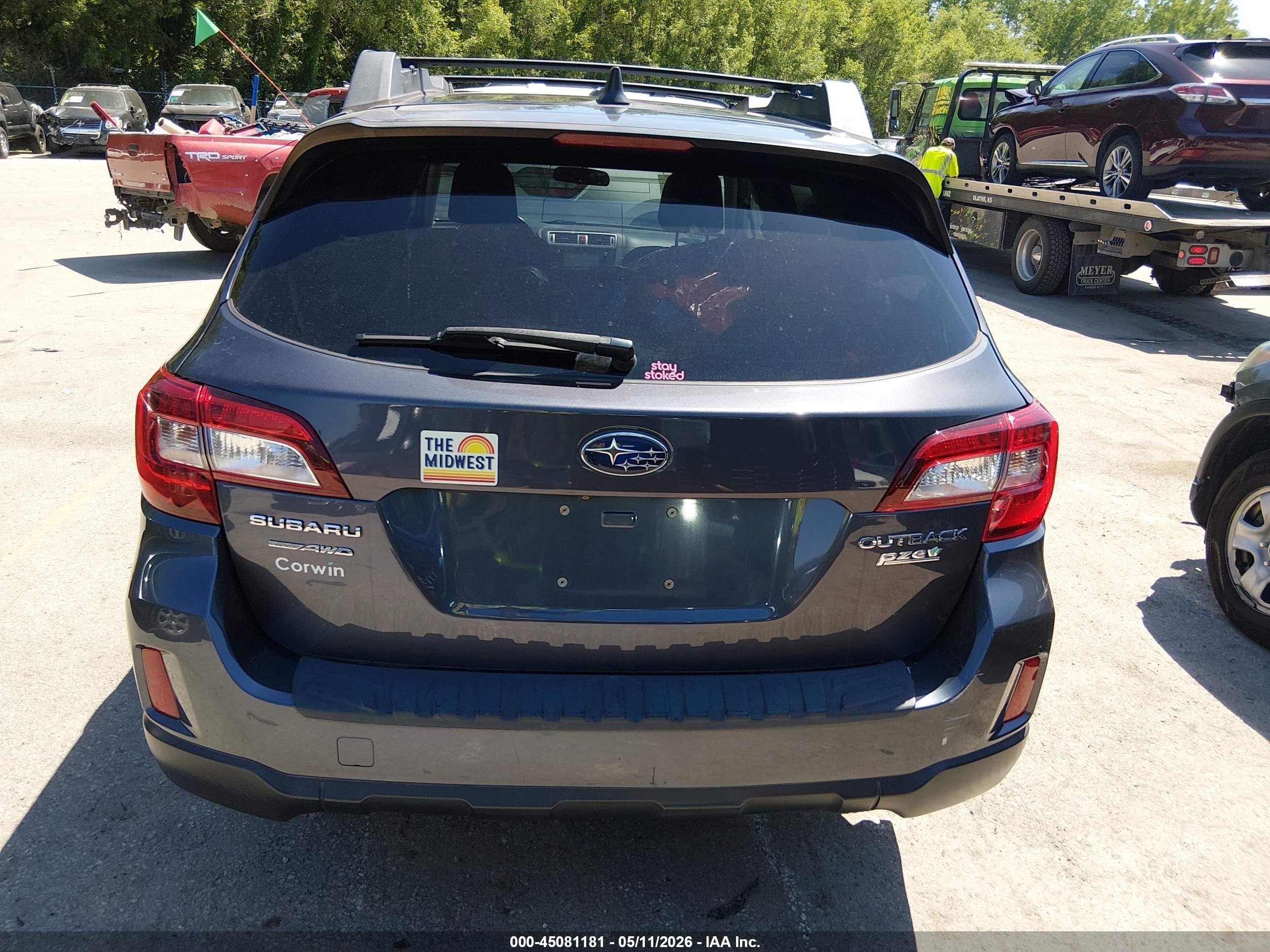 2017 Subaru Outback 2.5i Premium Серый vin: 4S4BSACC5H3254999