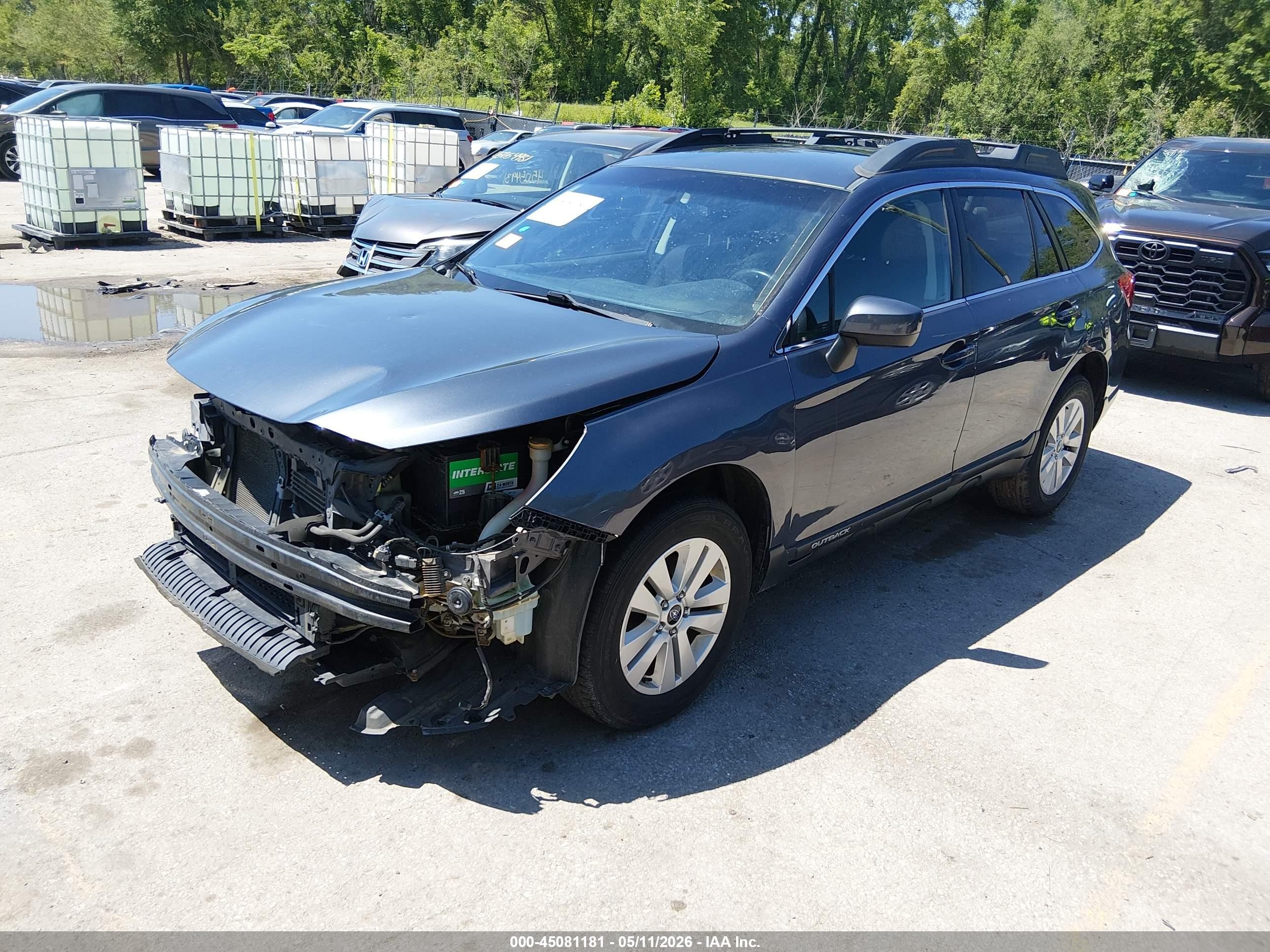 2017 Subaru Outback 2.5i Premium Серый vin: 4S4BSACC5H3254999