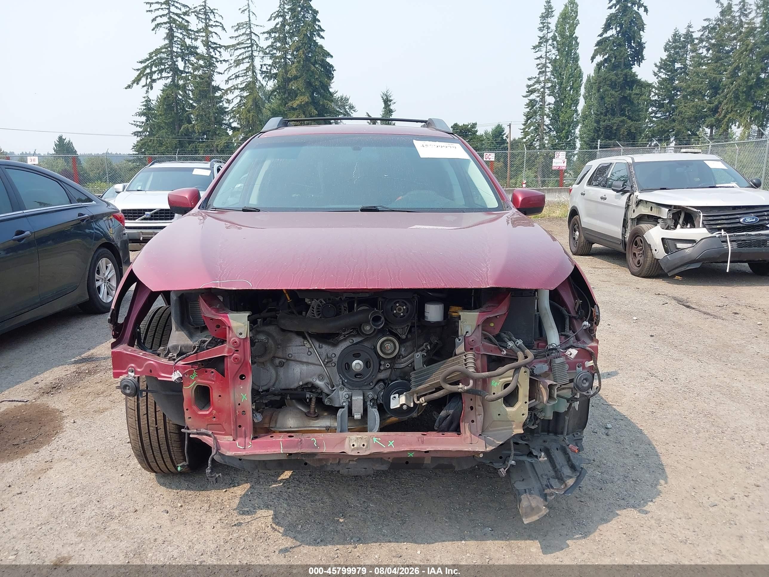 2015 Subaru Outback 2.5i Premium Red vin: 4S4BSACC6F3206814