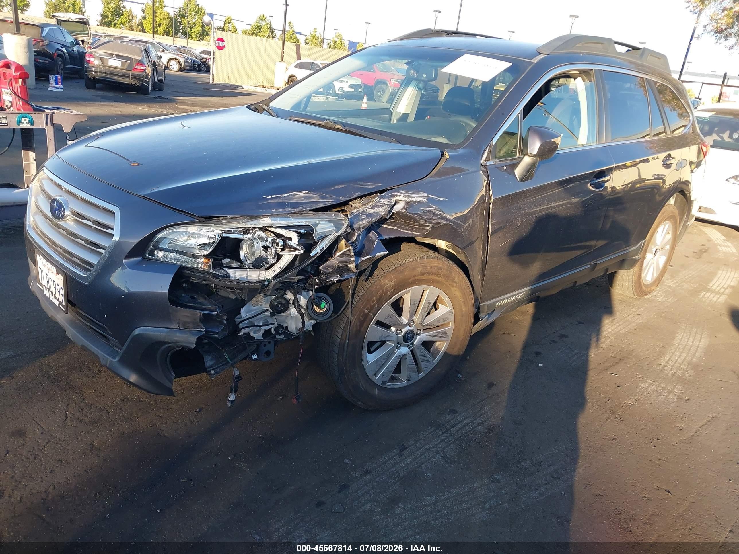 2015 Subaru Outback 2.5i Premium Blue vin: 4S4BSACC6F3318870