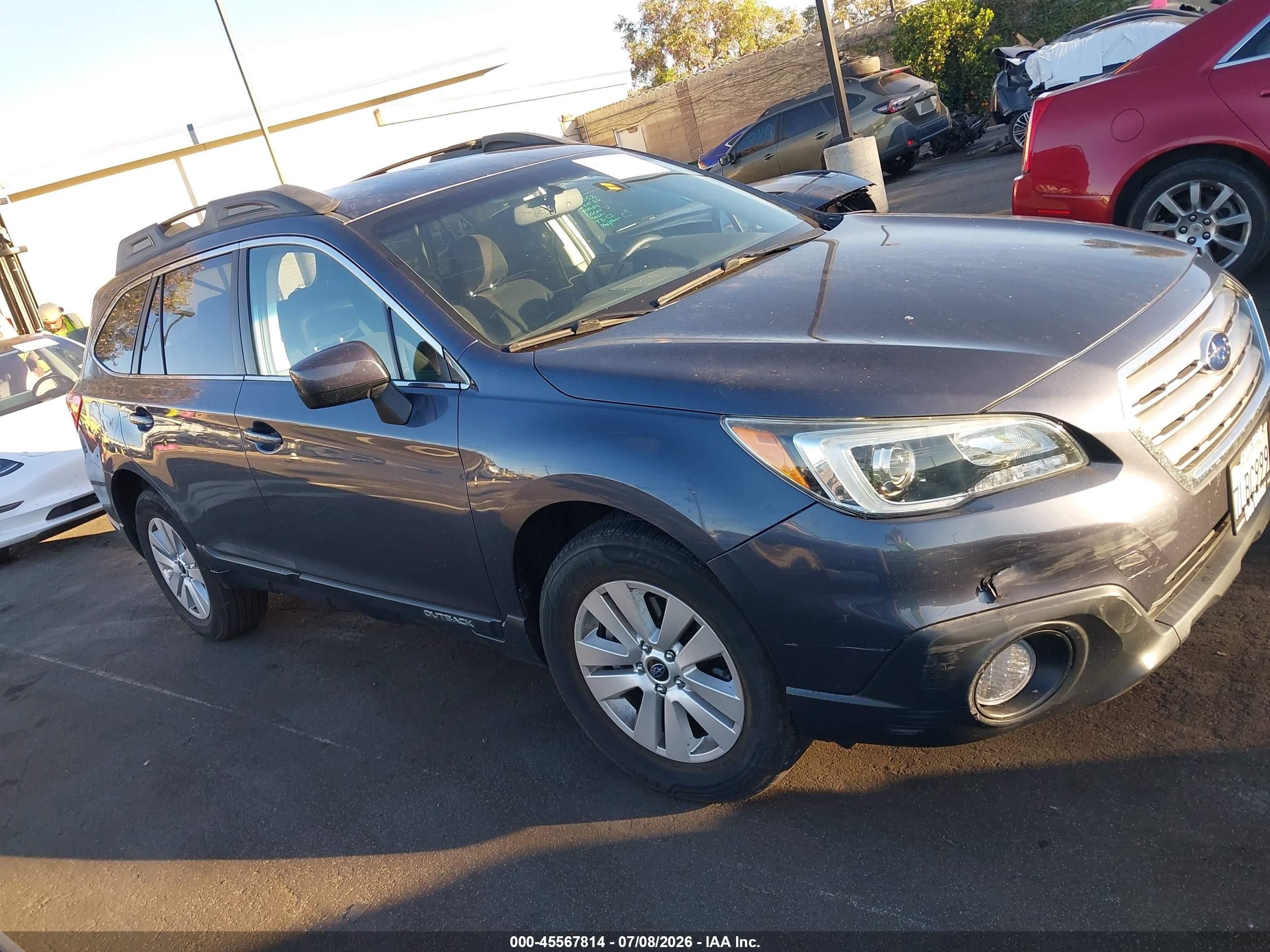 2015 Subaru Outback 2.5i Premium Blue vin: 4S4BSACC6F3318870