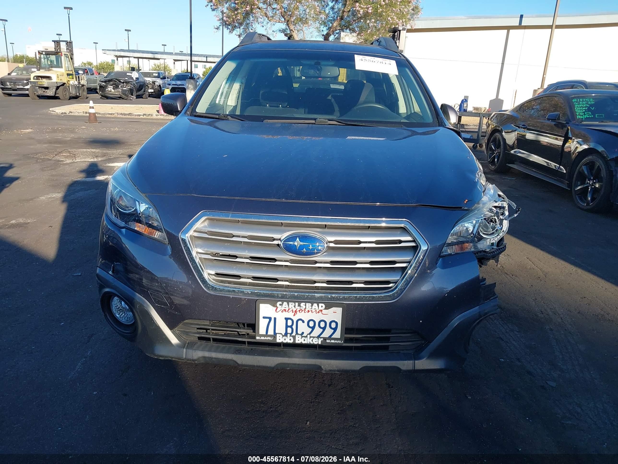 2015 Subaru Outback 2.5i Premium Blue vin: 4S4BSACC6F3318870