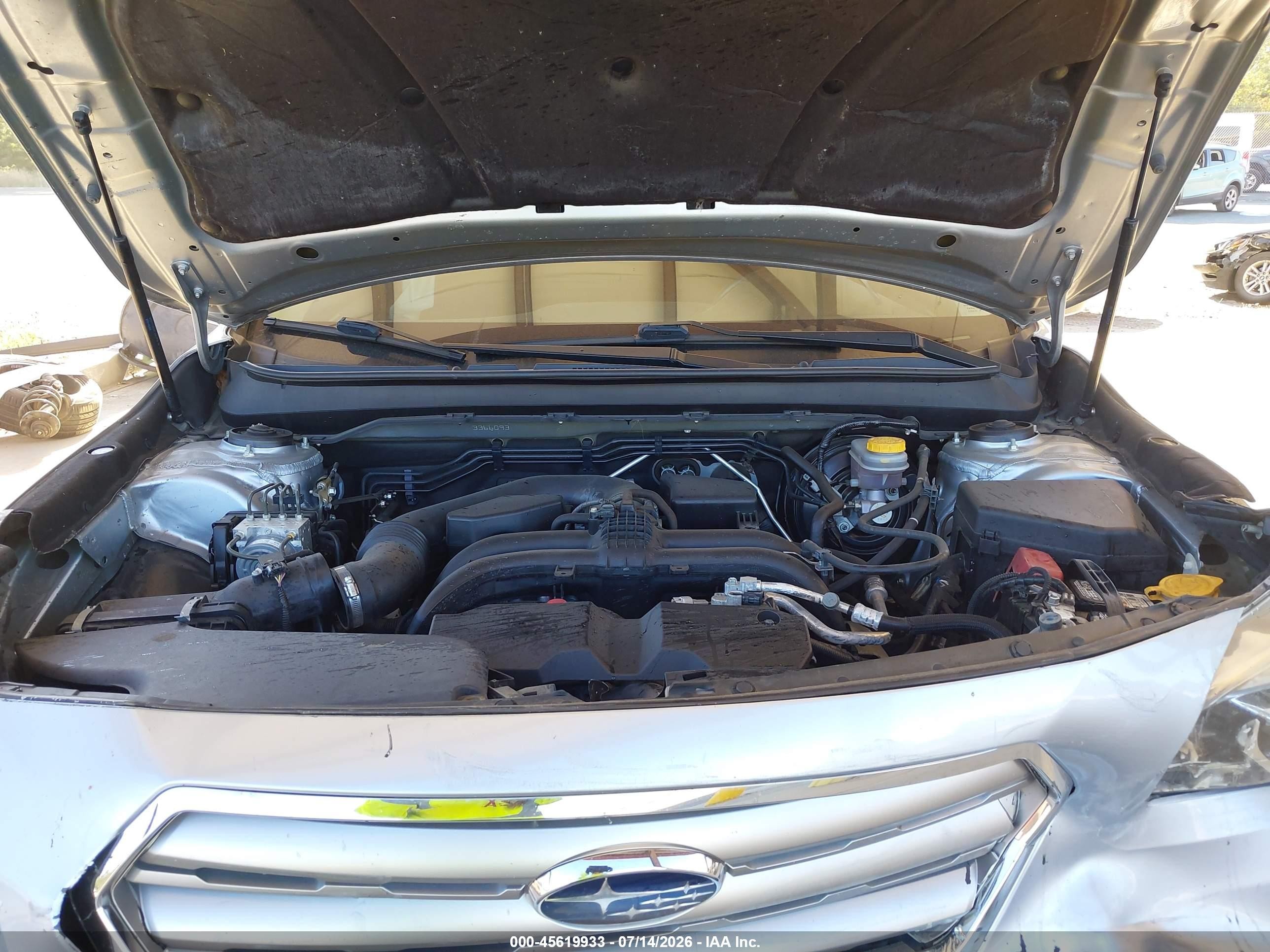 2016 Subaru Outback 2.5i Premium Silver vin: 4S4BSACC6G3277142