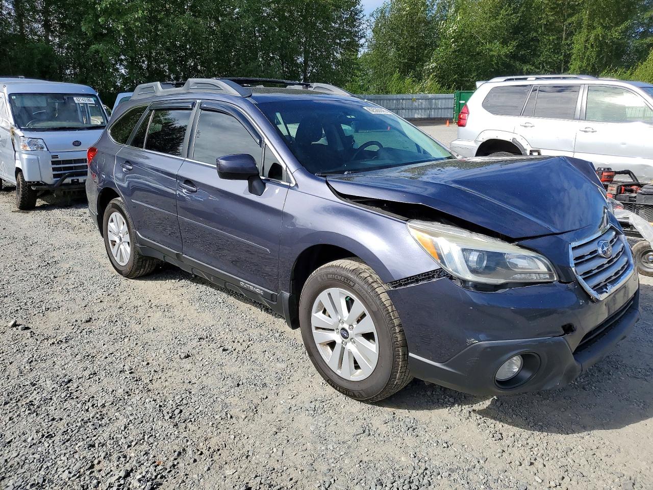 2015 Subaru Outback 2.5i Premium Blue vin: 4S4BSACC7F3293252