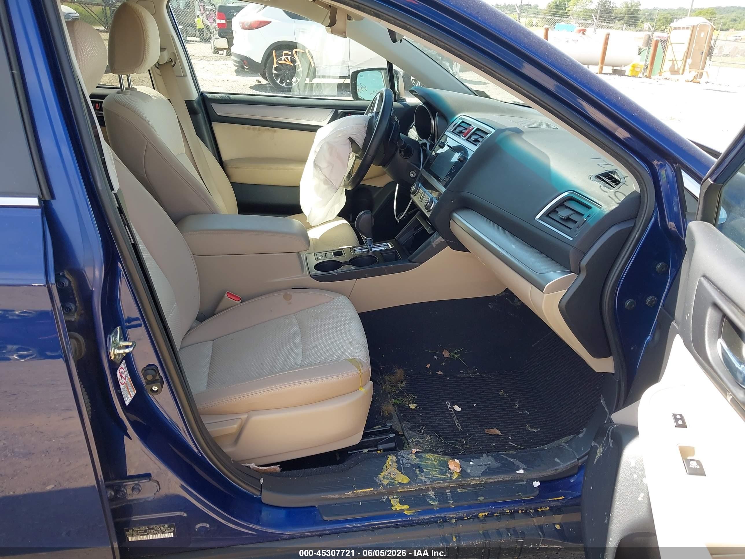 2015 Subaru Outback 2.5i Premium Blue vin: 4S4BSACC7F3307490