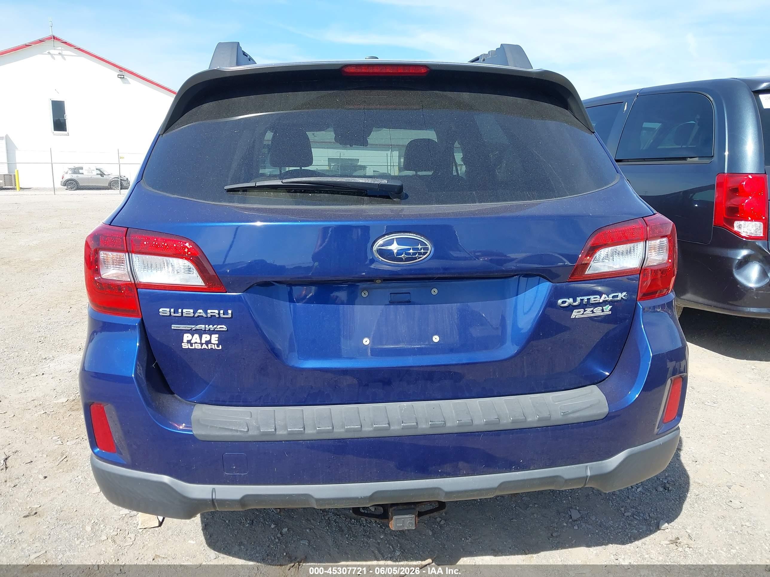 2015 Subaru Outback 2.5i Premium Blue vin: 4S4BSACC7F3307490