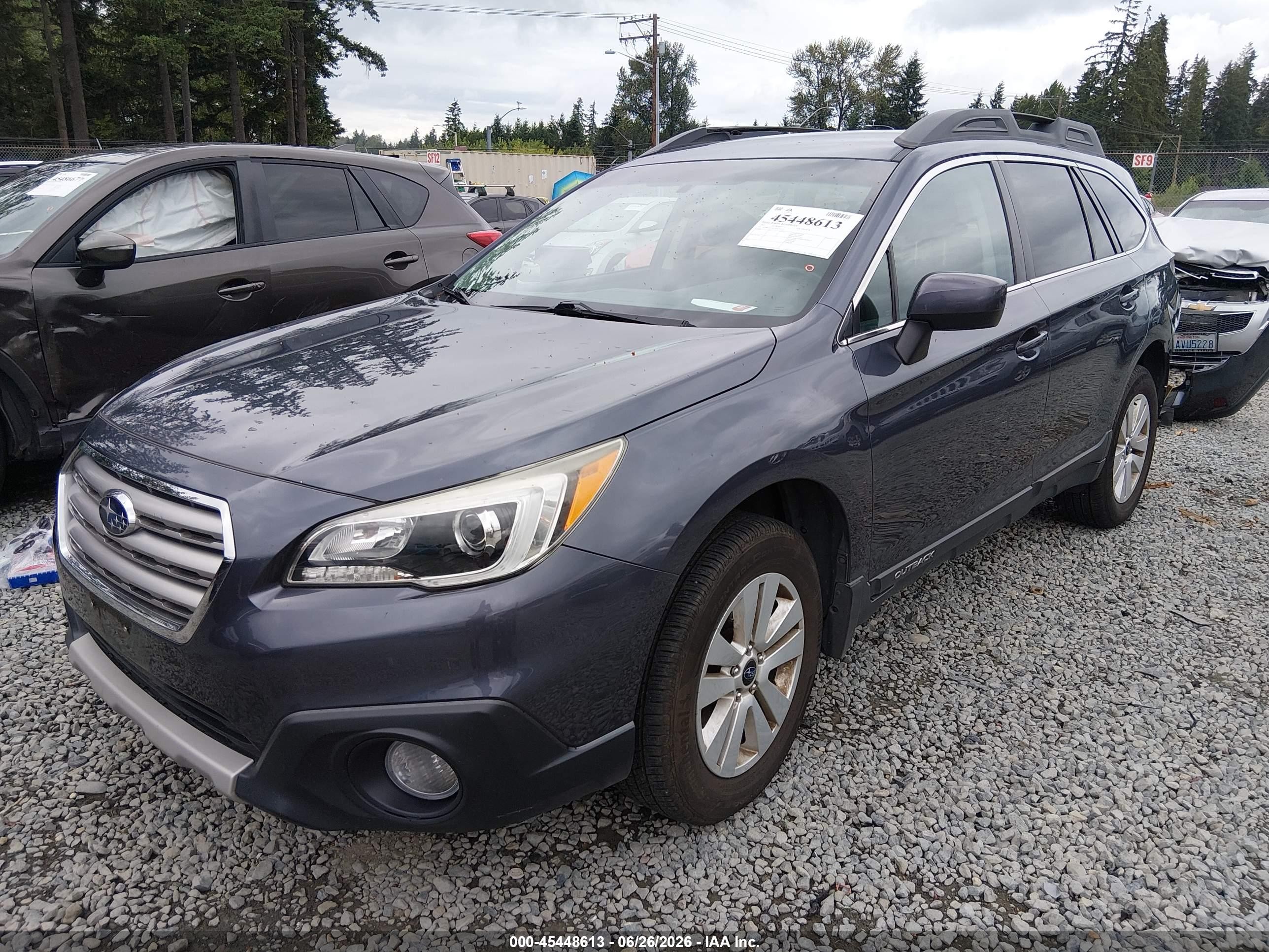2015 Subaru Outback 2.5i Premium Blue vin: 4S4BSACC7F3339274