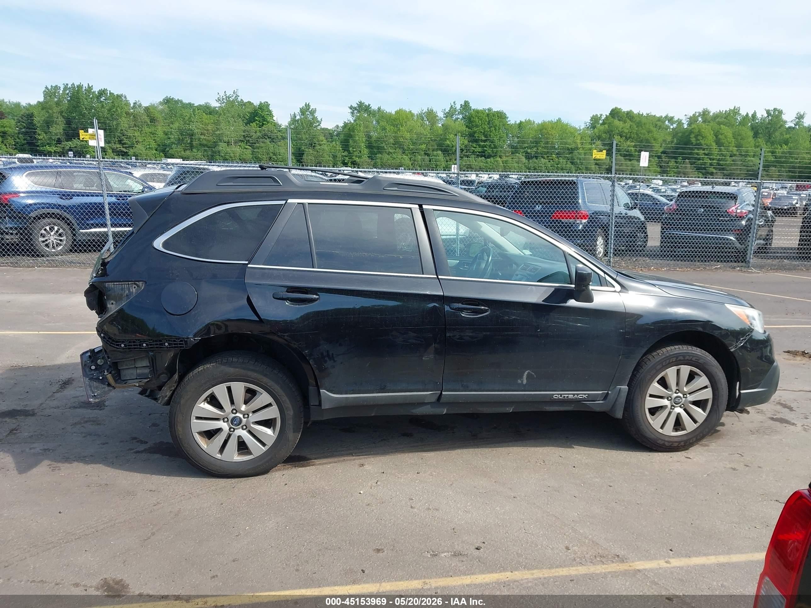 2015 Subaru Outback 2.5i Premium Black vin: 4S4BSACC8F3236719