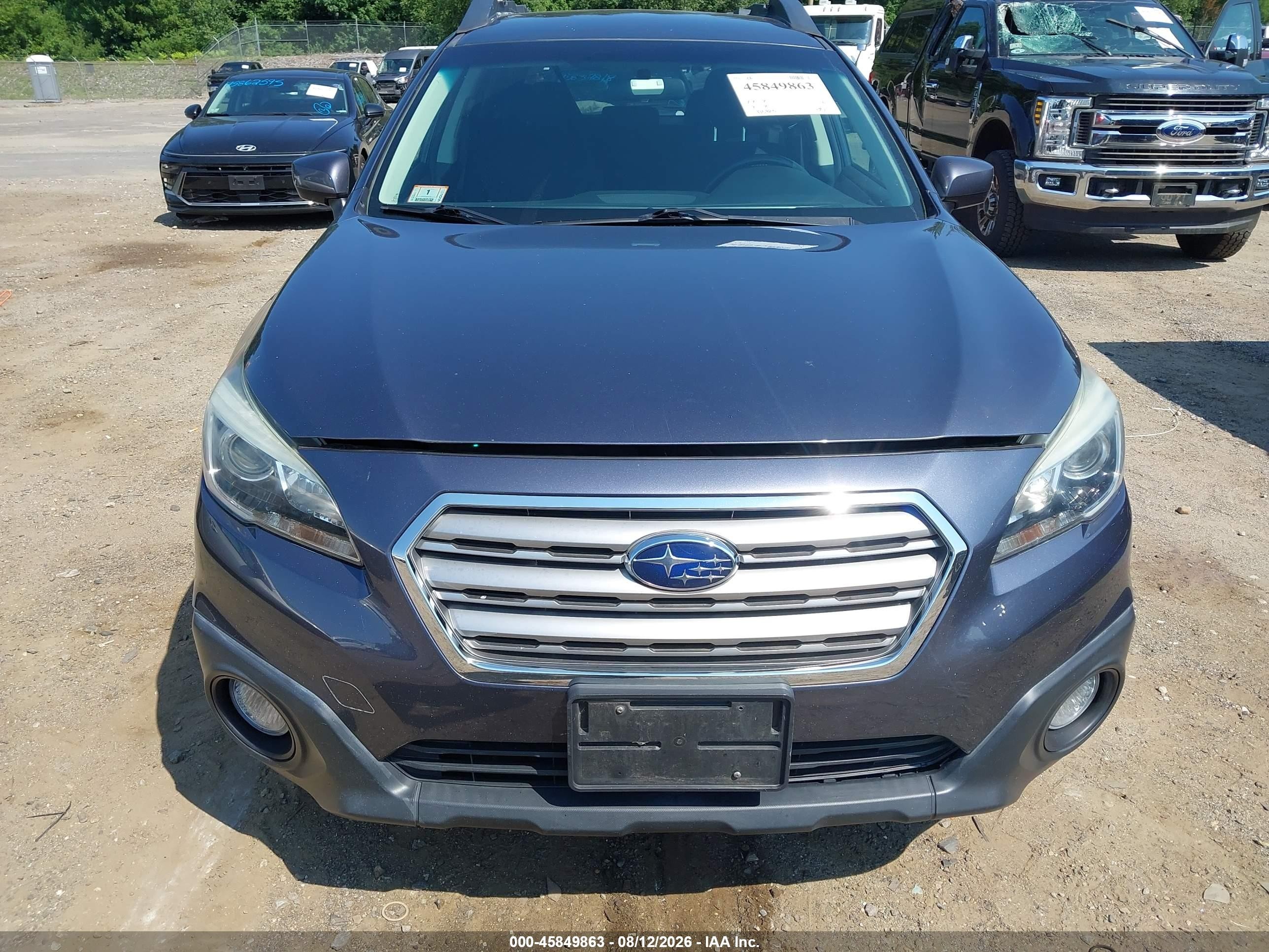 2015 Subaru Outback 2.5i Premium Gray vin: 4S4BSACC8F3263354