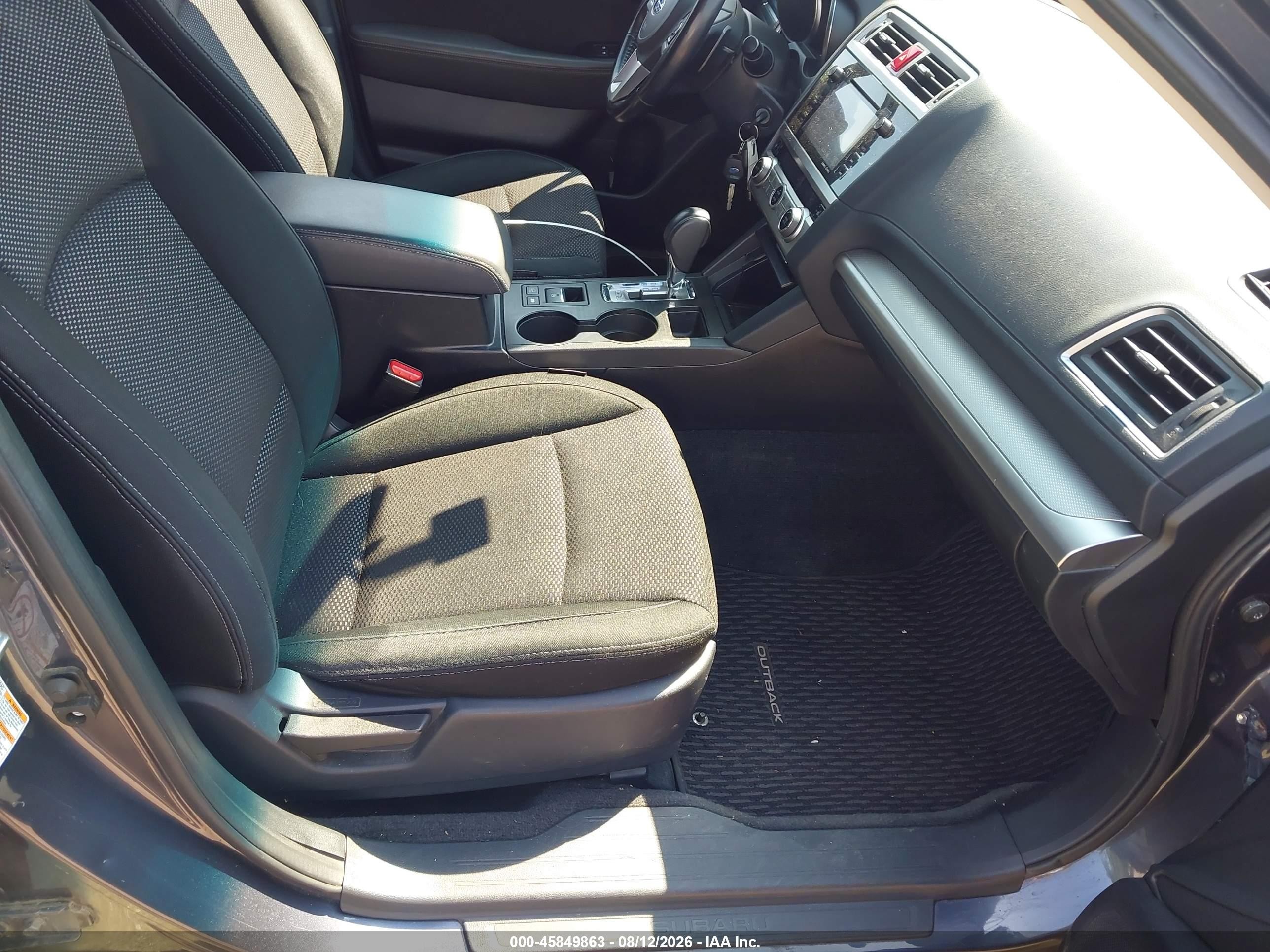 2015 Subaru Outback 2.5i Premium Gray vin: 4S4BSACC8F3263354