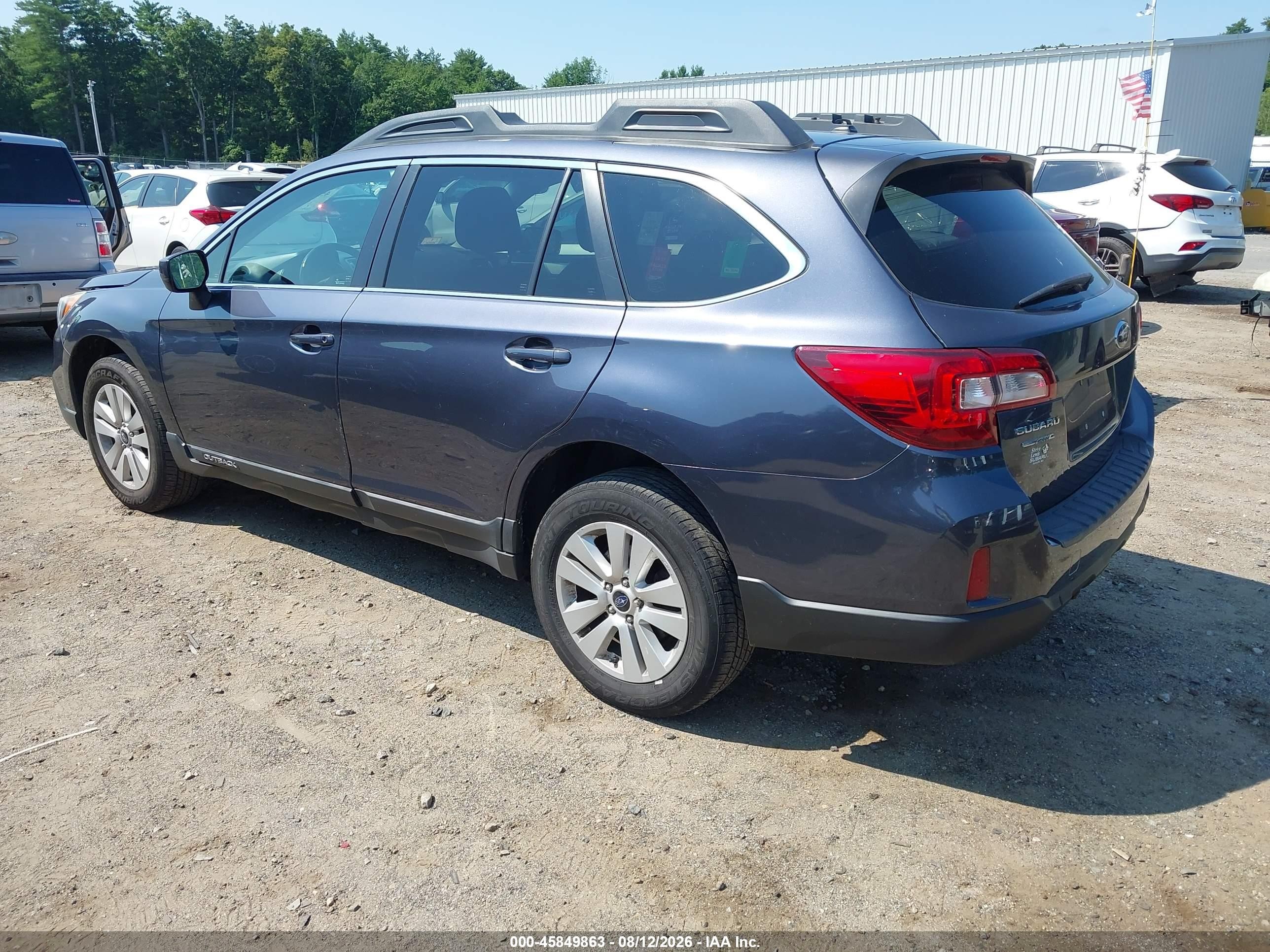 2015 Subaru Outback 2.5i Premium Gray vin: 4S4BSACC8F3263354