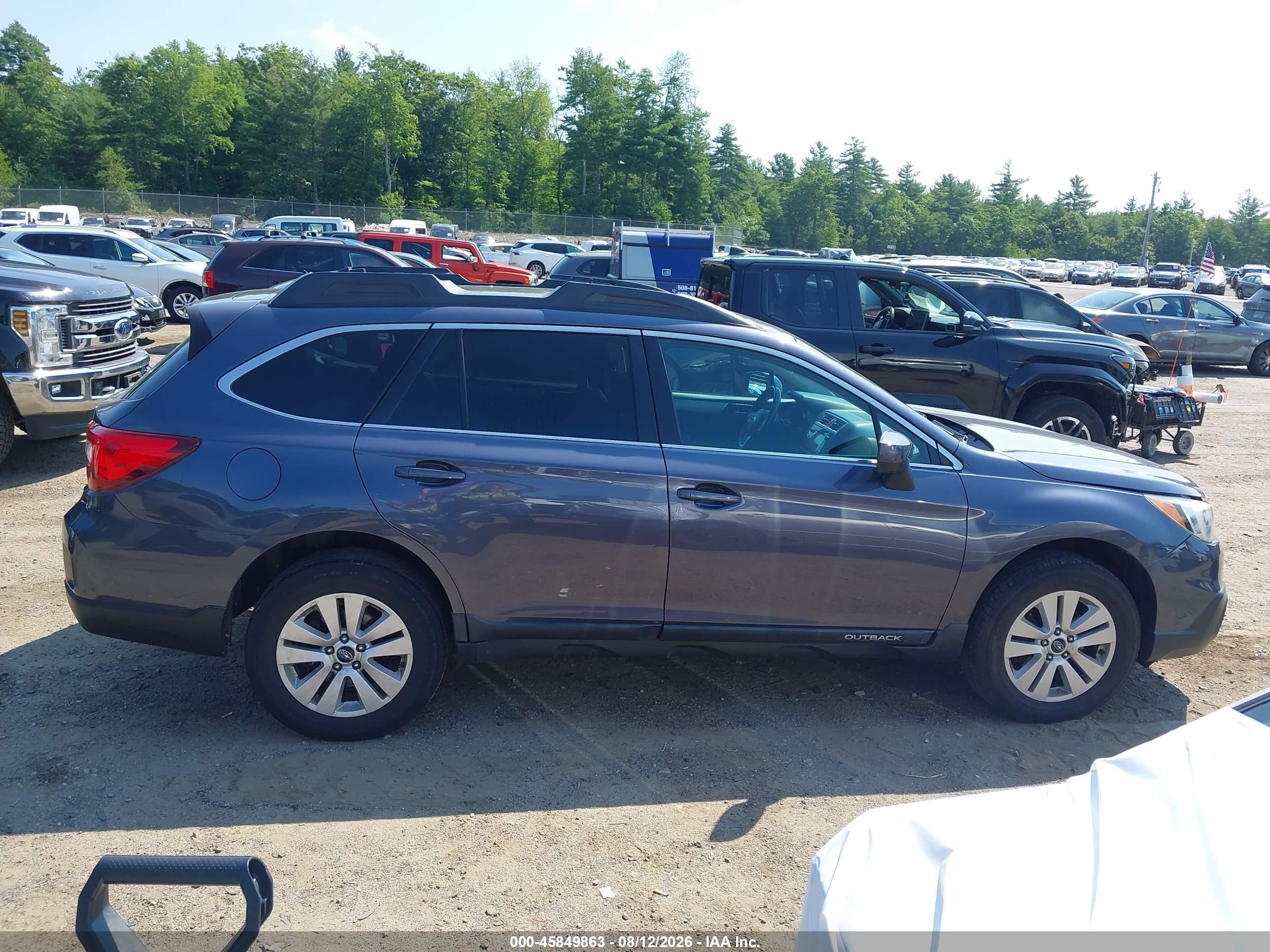 2015 Subaru Outback 2.5i Premium Gray vin: 4S4BSACC8F3263354