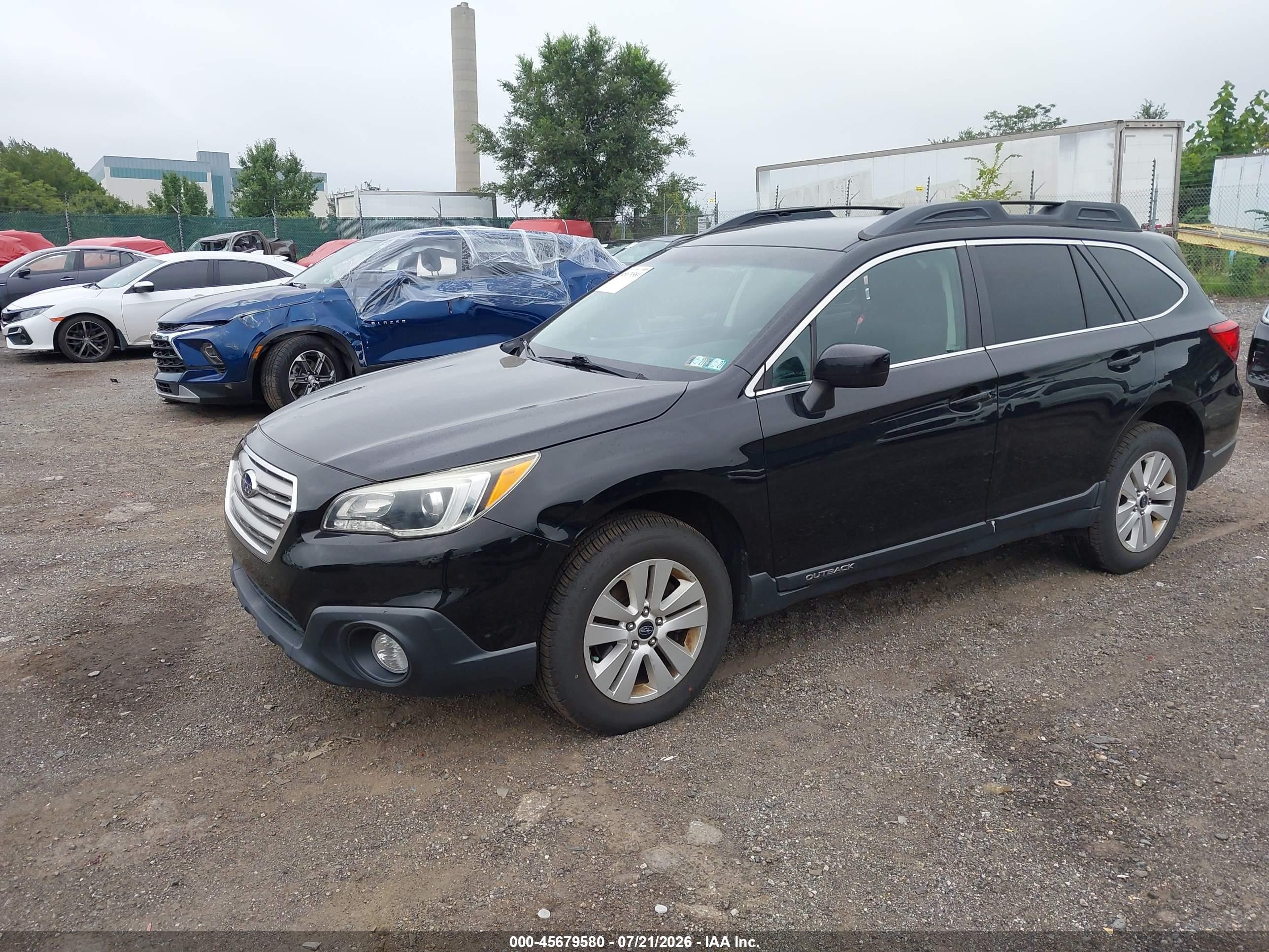 2015 Subaru Outback 2.5i Premium Черный vin: 4S4BSACC8F3287430