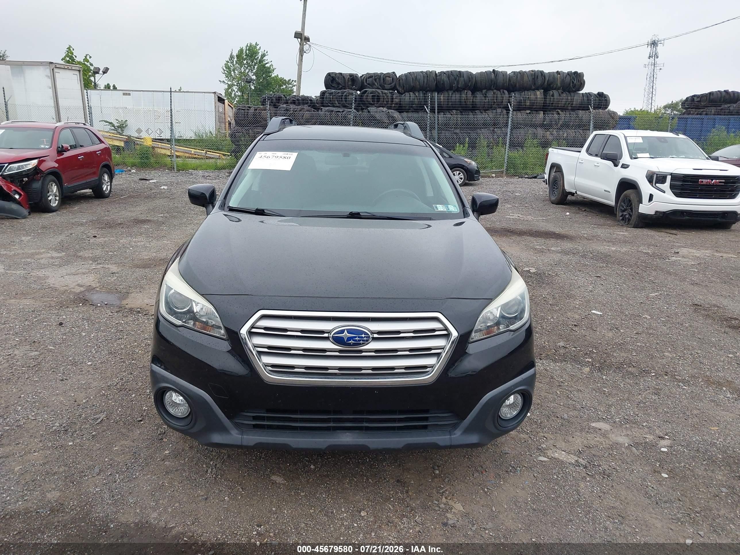 2015 Subaru Outback 2.5i Premium Черный vin: 4S4BSACC8F3287430