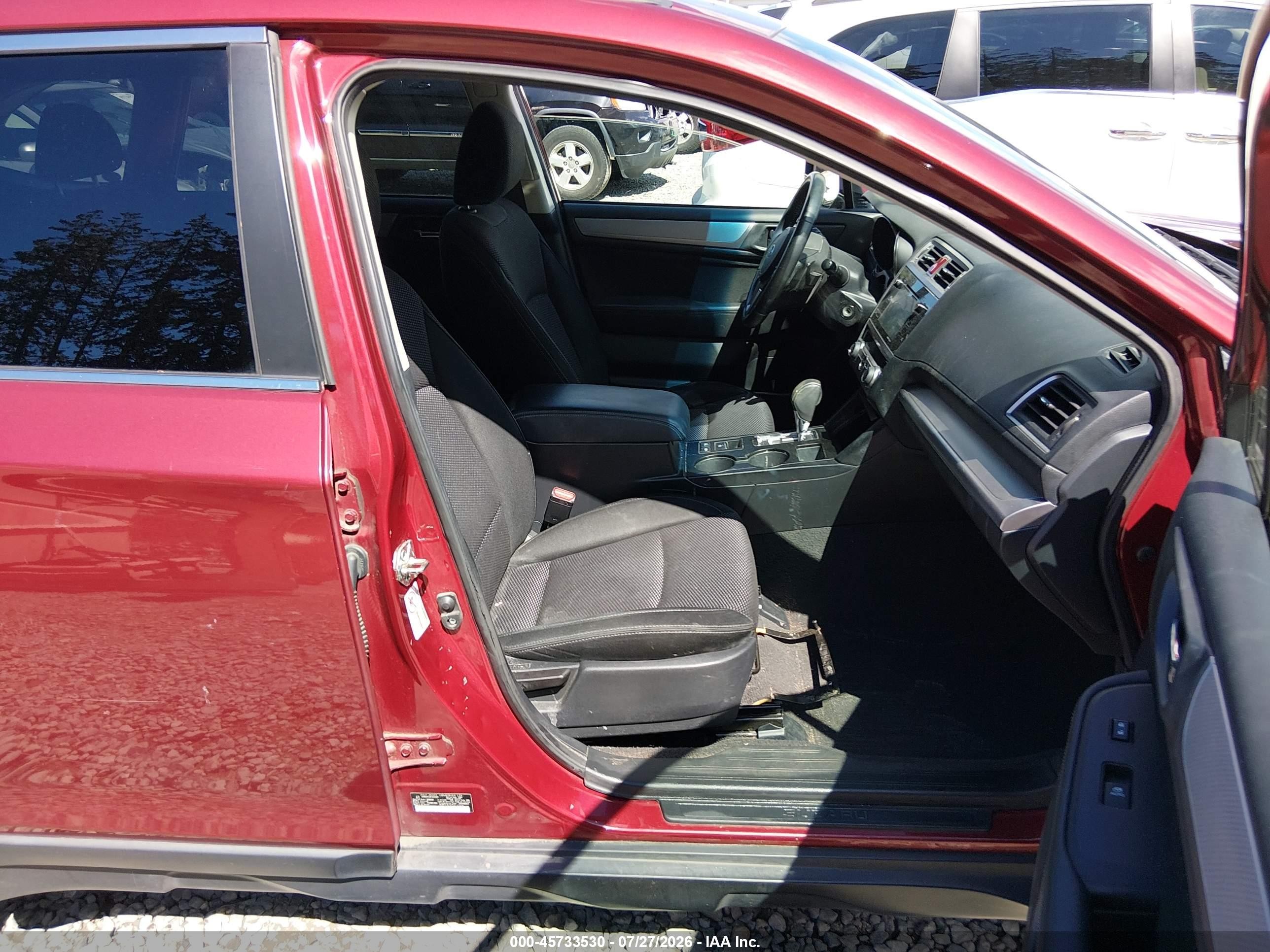 2015 Subaru Outback 2.5i Premium Red vin: 4S4BSACC8F3320295