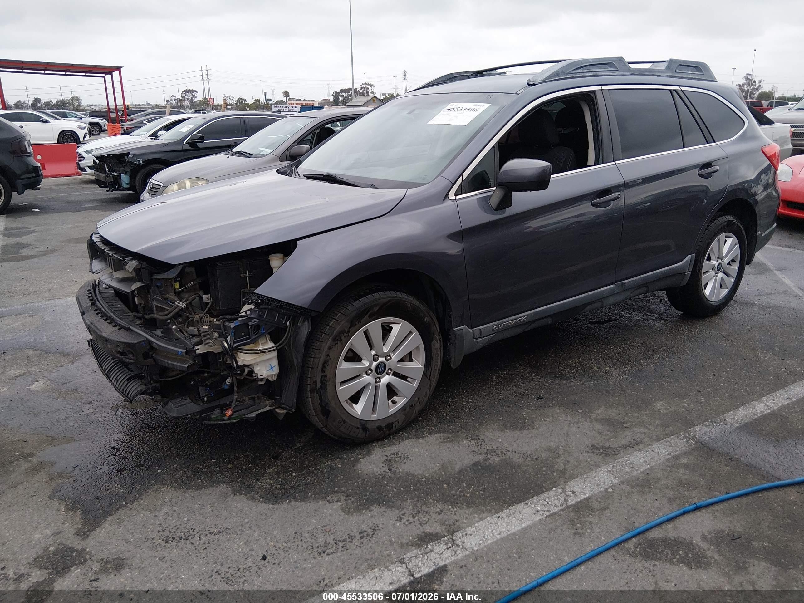2015 Subaru Outback 2.5i Premium Gray vin: 4S4BSACC9F3202028
