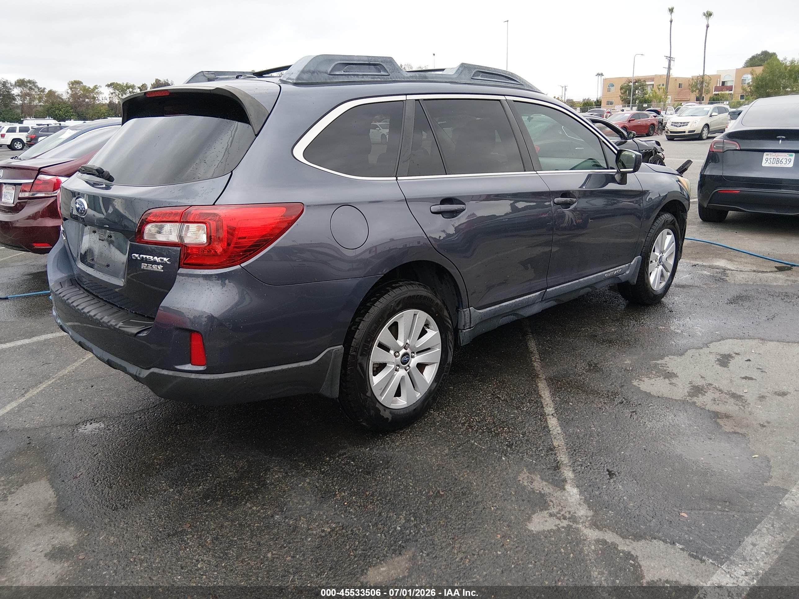 2015 Subaru Outback 2.5i Premium Gray vin: 4S4BSACC9F3202028